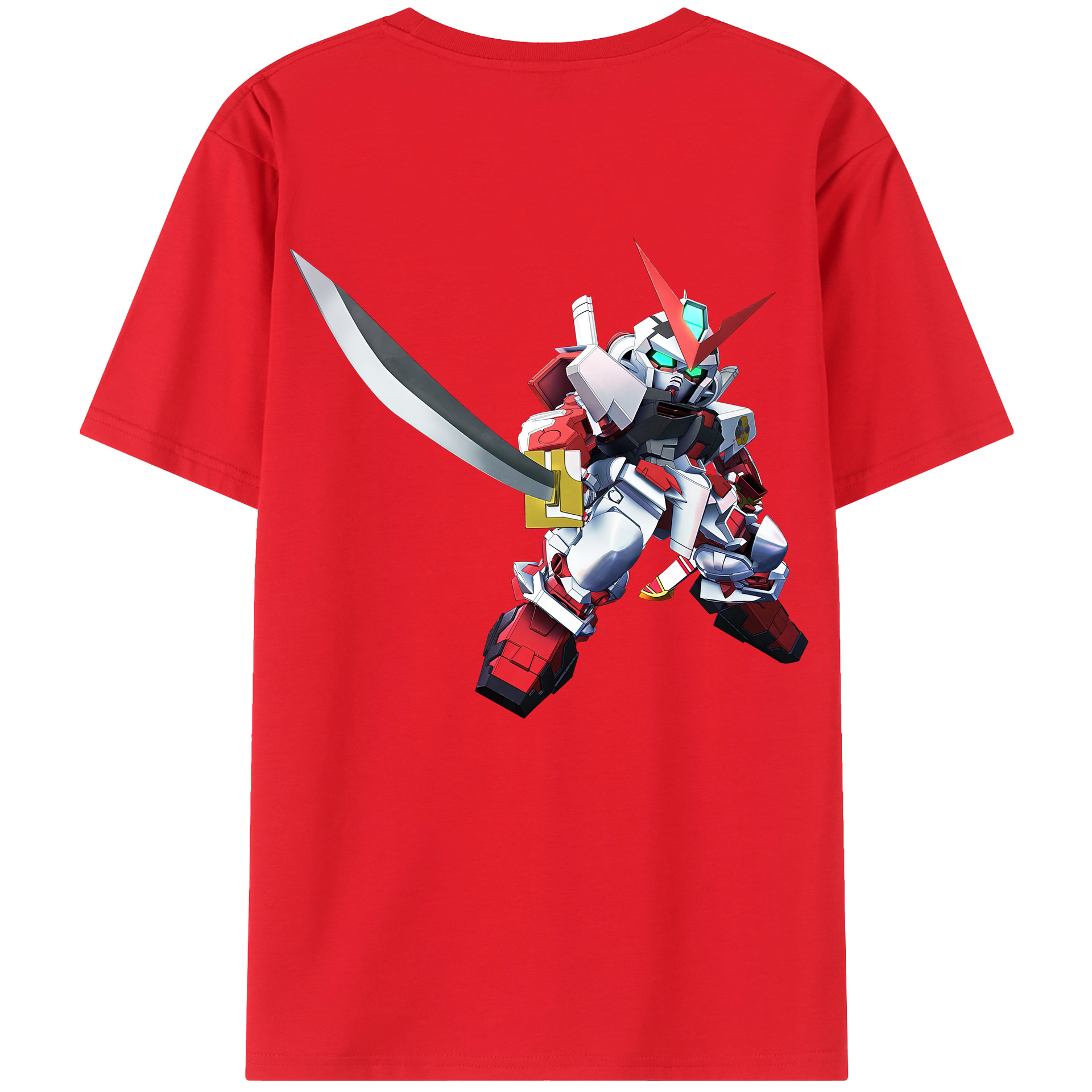 （画像用） 機動戦士ガンダム Mobile Suit Gundam 綿100％ メンズ半袖Tシャツ（バックプリント） 通気性