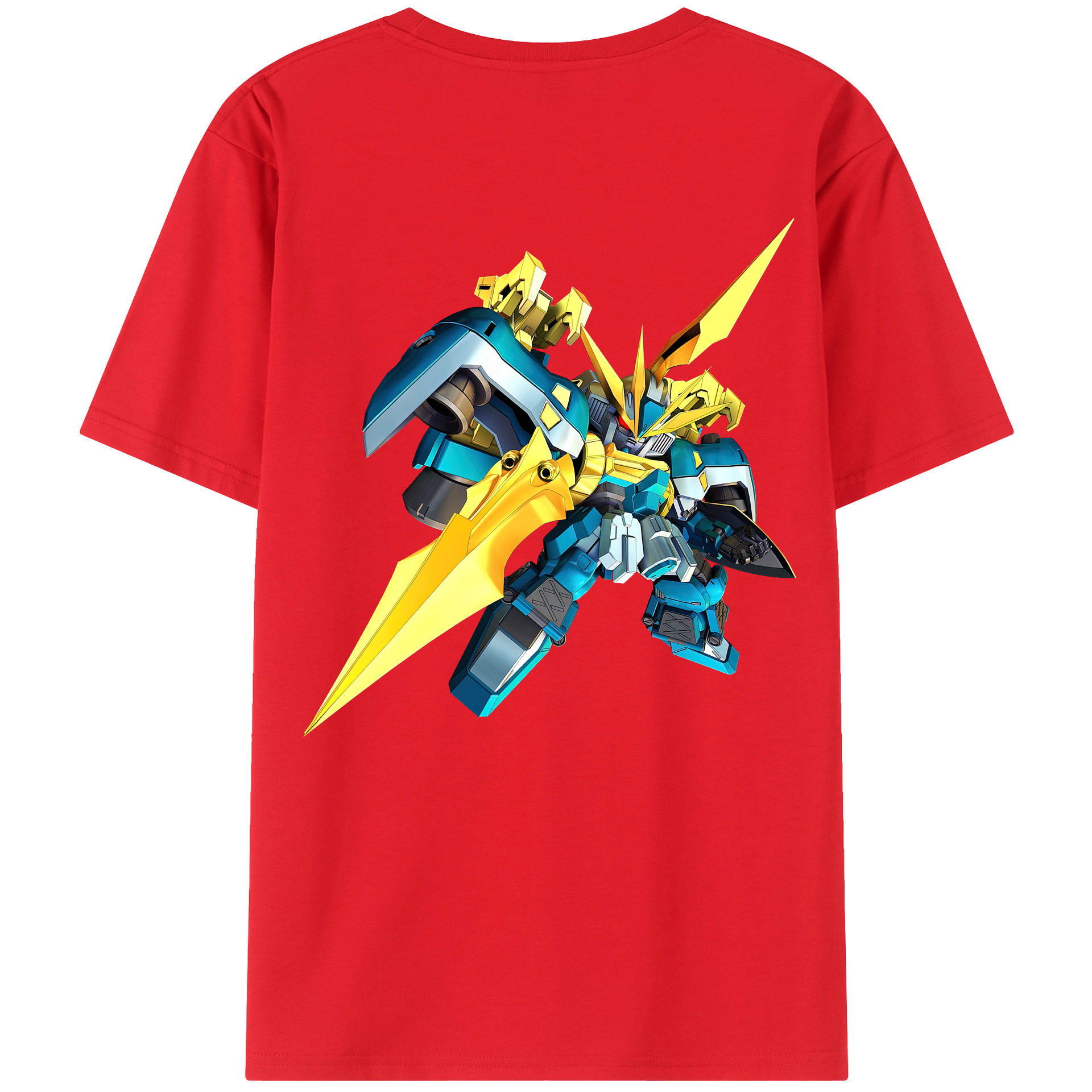 （画像用） 機動戦士ガンダム Mobile Suit Gundam 綿100％ メンズ半袖Tシャツ（バックプリント） 通気性