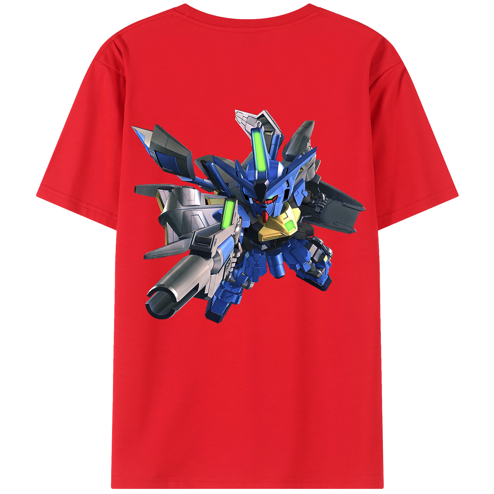（画像用） 機動戦士ガンダム Mobile Suit Gundam 綿100％ メンズ半袖Tシャツ（バックプリント） 通気性