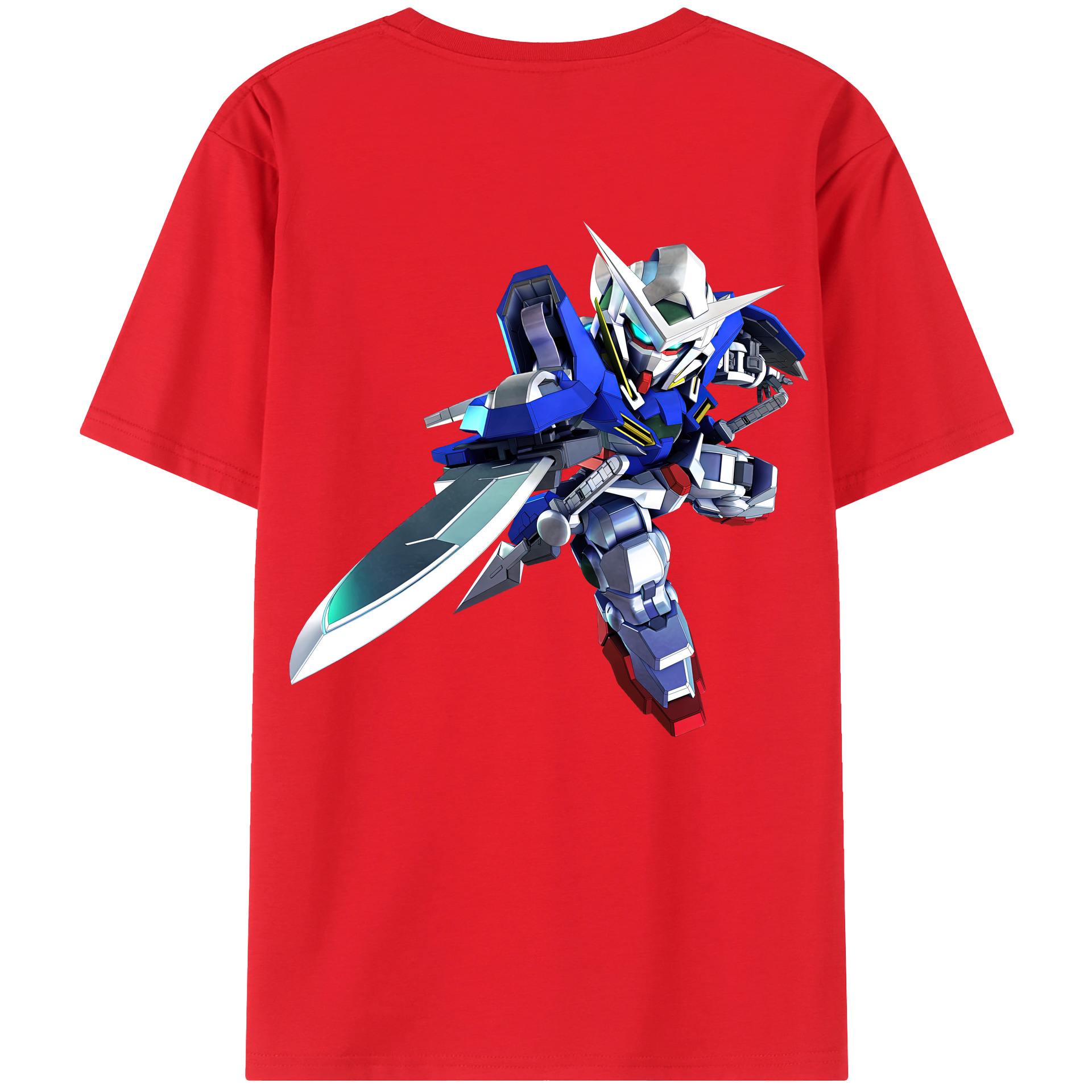 （画像用） 機動戦士ガンダム Mobile Suit Gundam 綿100％ メンズ半袖Tシャツ（バックプリント） 通気性