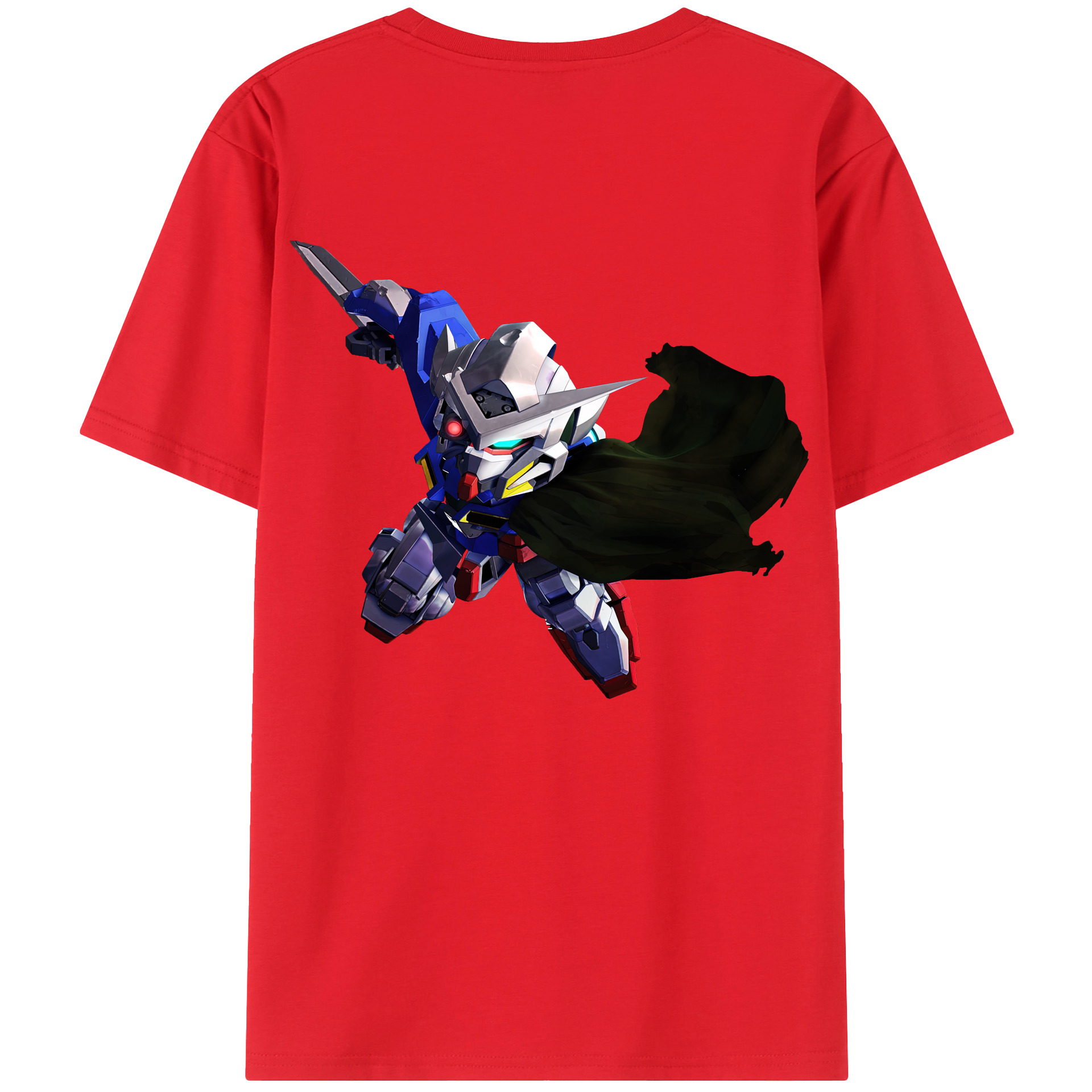 （画像用） 機動戦士ガンダム Mobile Suit Gundam 綿100％ メンズ半袖Tシャツ（バックプリント） 通気性