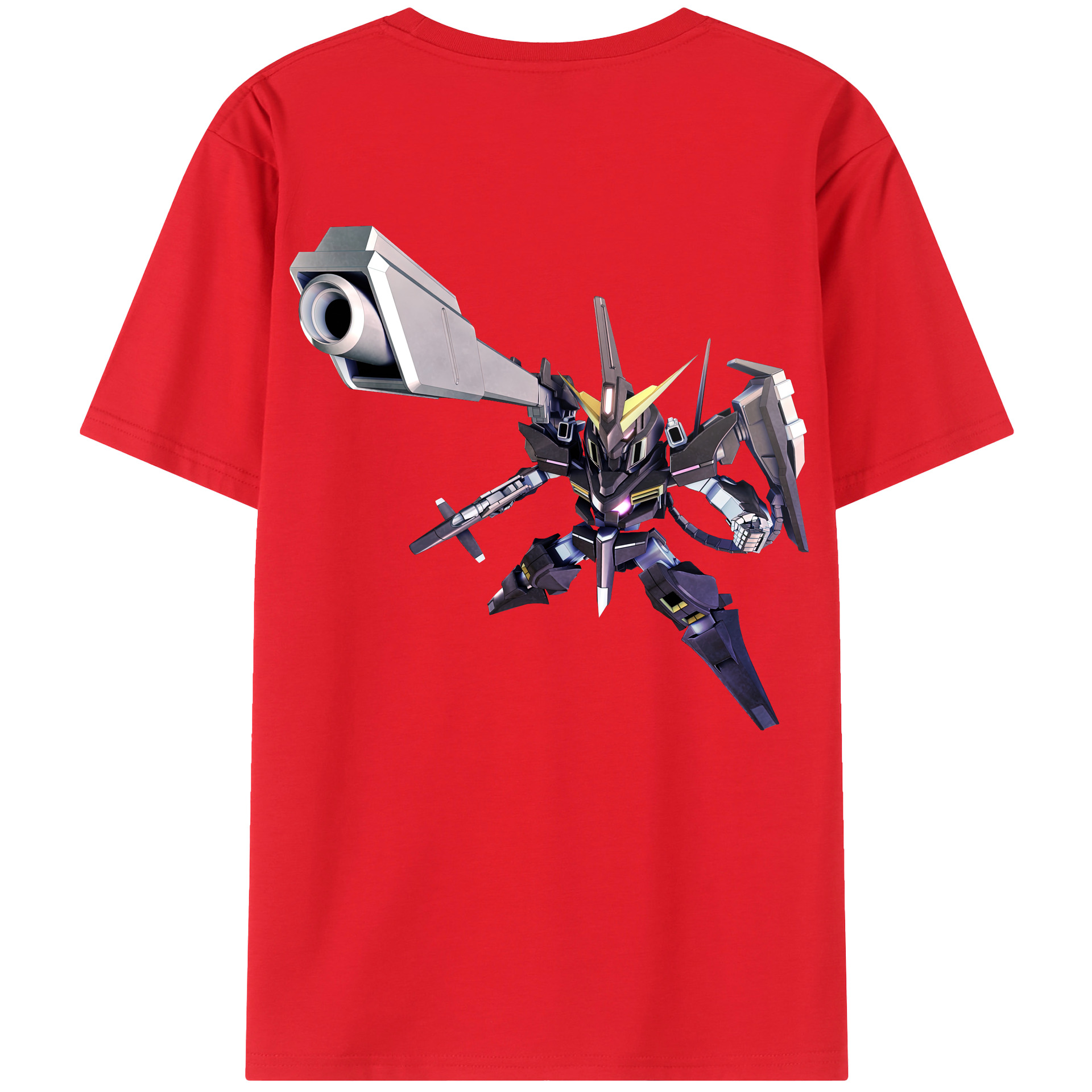 （画像用） 機動戦士ガンダム Mobile Suit Gundam 綿100％ メンズ半袖Tシャツ（バックプリント） 通気性