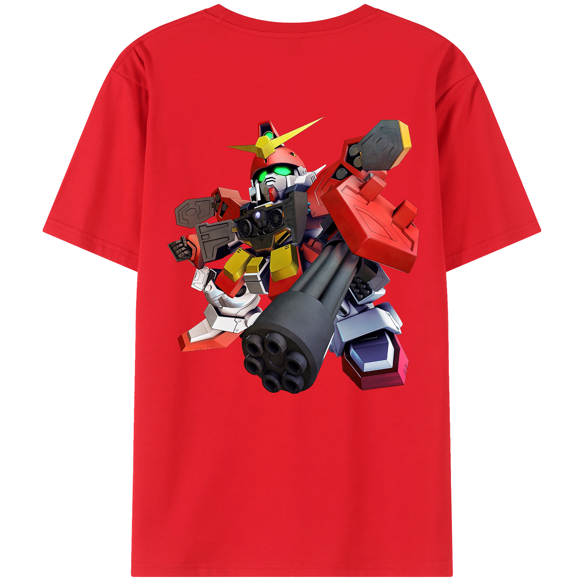 （画像用） 機動戦士ガンダム Mobile Suit Gundam 綿100％ メンズ半袖Tシャツ（バックプリント） 通気性