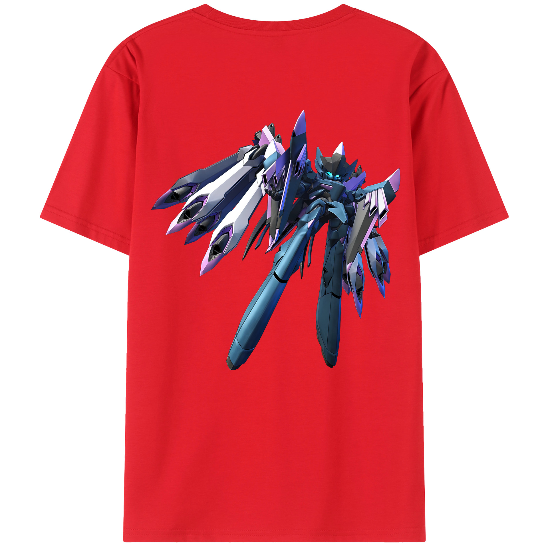 （画像用） 機動戦士ガンダム Mobile Suit Gundam 綿100％ メンズ半袖Tシャツ（バックプリント） 通気性