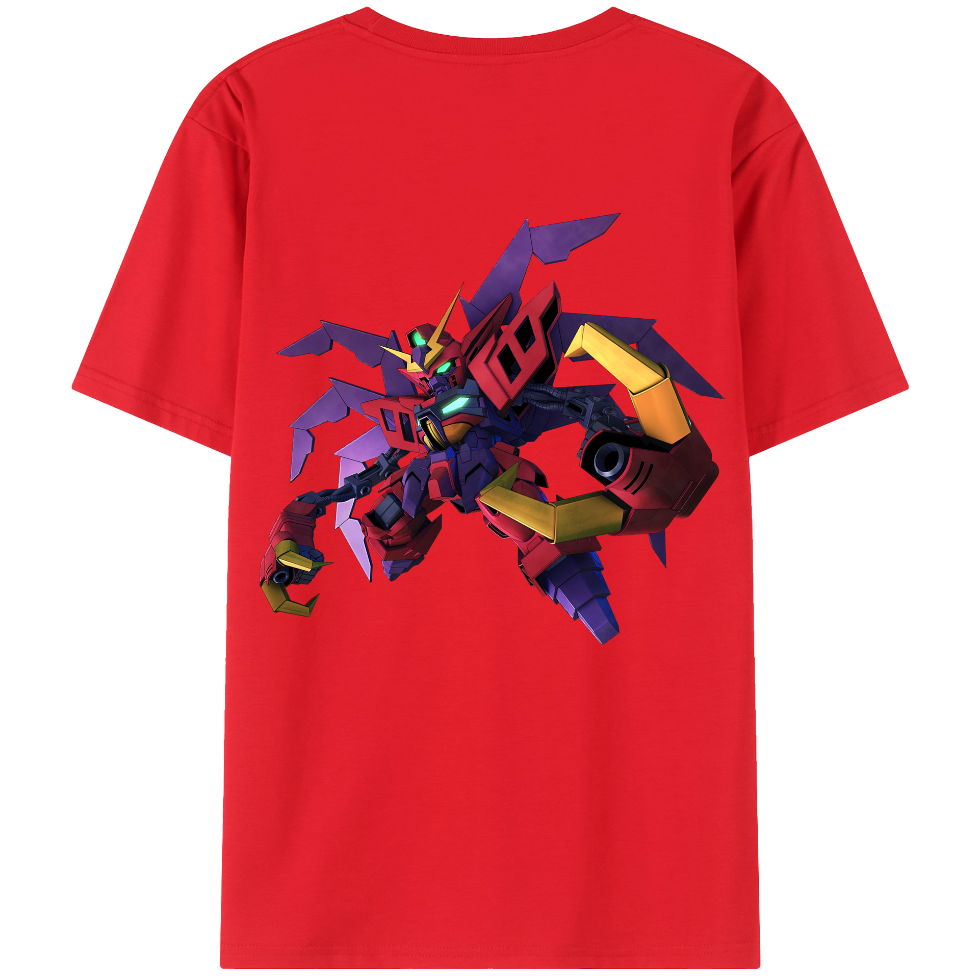 （画像用） 機動戦士ガンダム Mobile Suit Gundam 綿100％ メンズ半袖Tシャツ（バックプリント） 通気性
