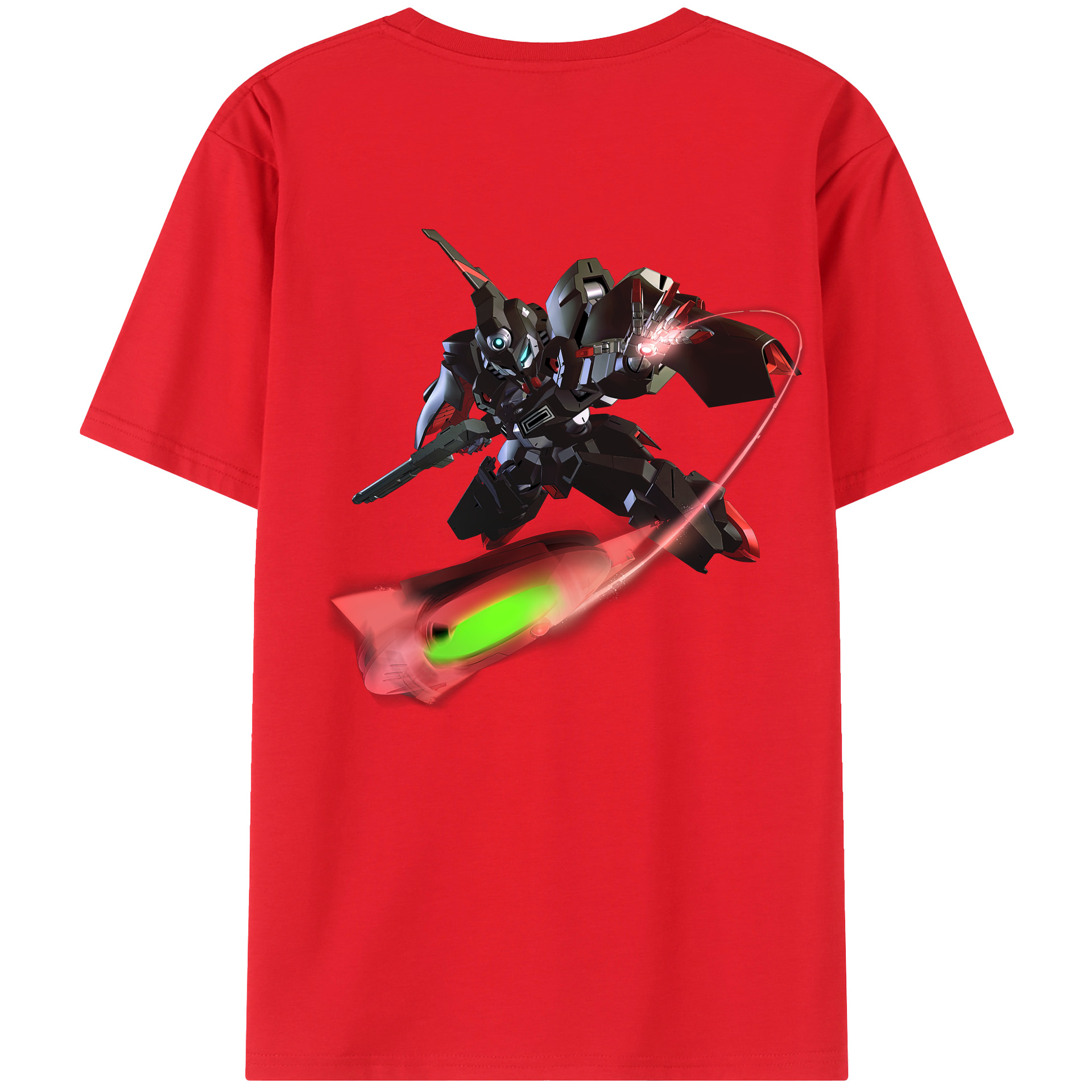 （画像用） 機動戦士ガンダム Mobile Suit Gundam 綿100％ メンズ半袖Tシャツ（バックプリント） 通気性