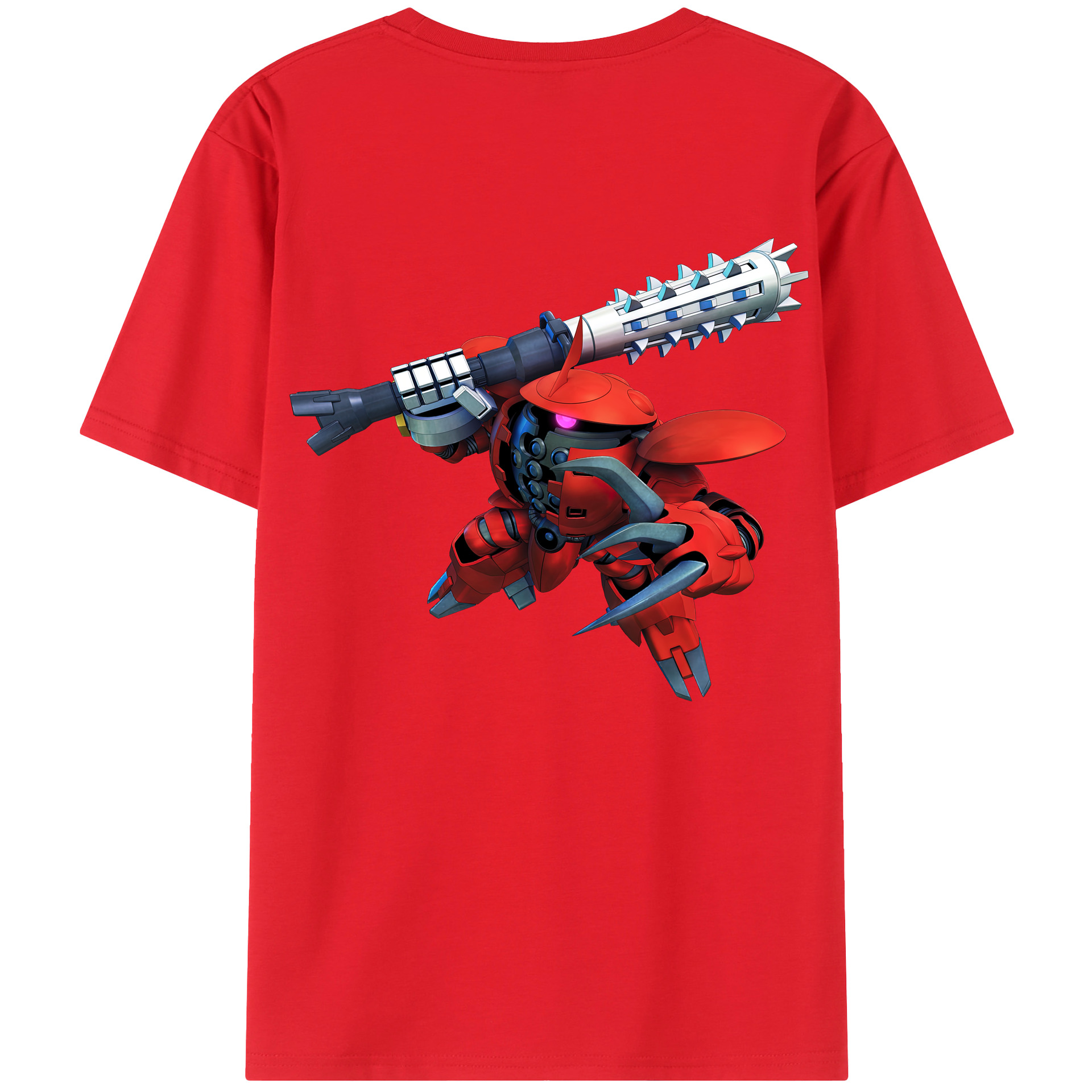 （画像用） 機動戦士ガンダム Mobile Suit Gundam 綿100％ メンズ半袖Tシャツ（バックプリント） 通気性