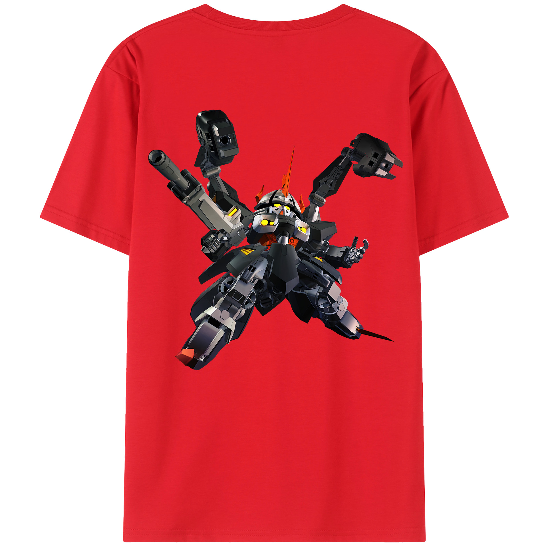 （画像用） 機動戦士ガンダム Mobile Suit Gundam 綿100％ メンズ半袖Tシャツ（バックプリント） 通気性