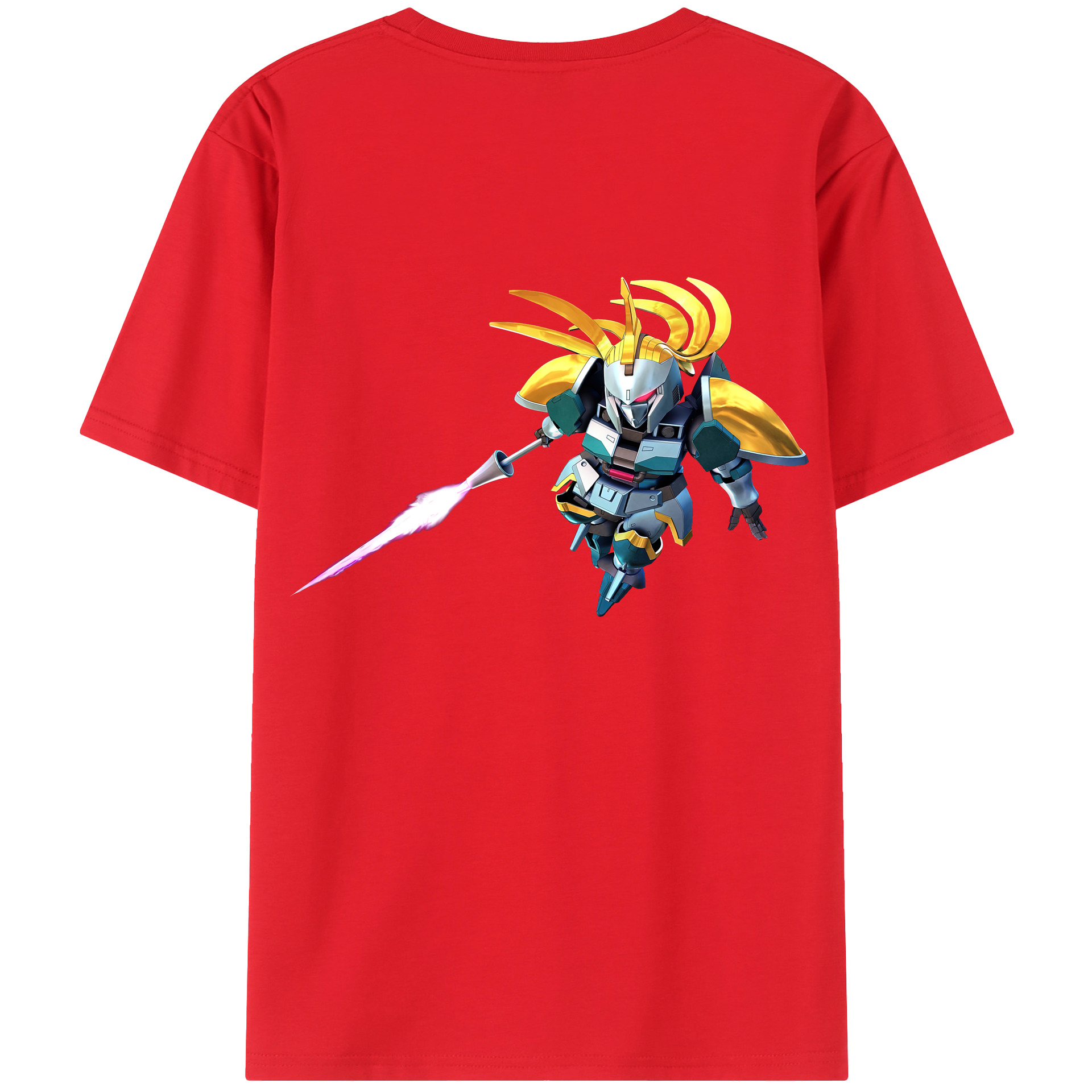 （画像用） 機動戦士ガンダム Mobile Suit Gundam 綿100％ メンズ半袖Tシャツ（バックプリント） 通気性