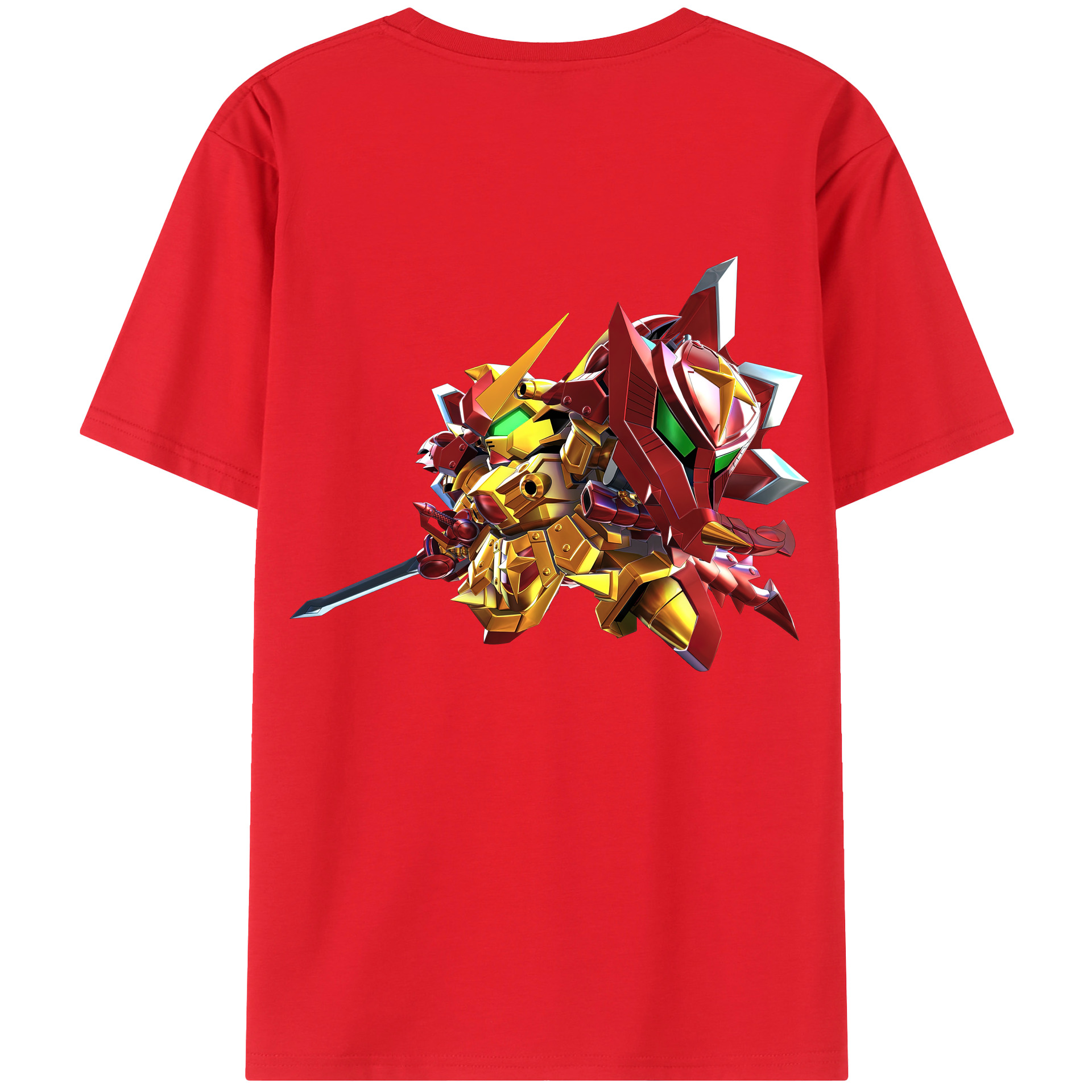 （画像用） 機動戦士ガンダム Mobile Suit Gundam 綿100％ メンズ半袖Tシャツ（バックプリント） 通気性