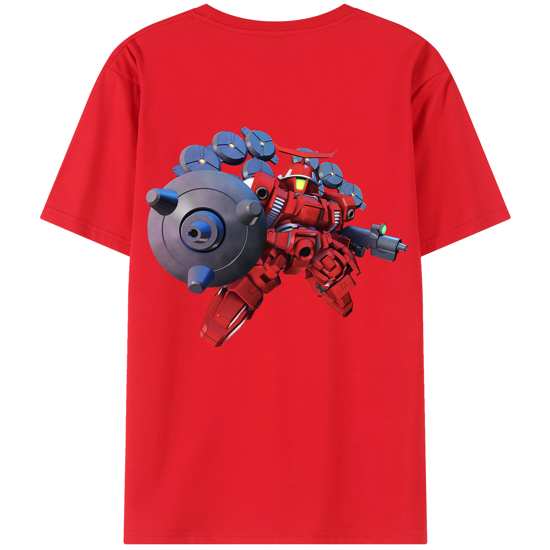 （画像用） 機動戦士ガンダム Mobile Suit Gundam 綿100％ メンズ半袖Tシャツ（バックプリント） 通気性
