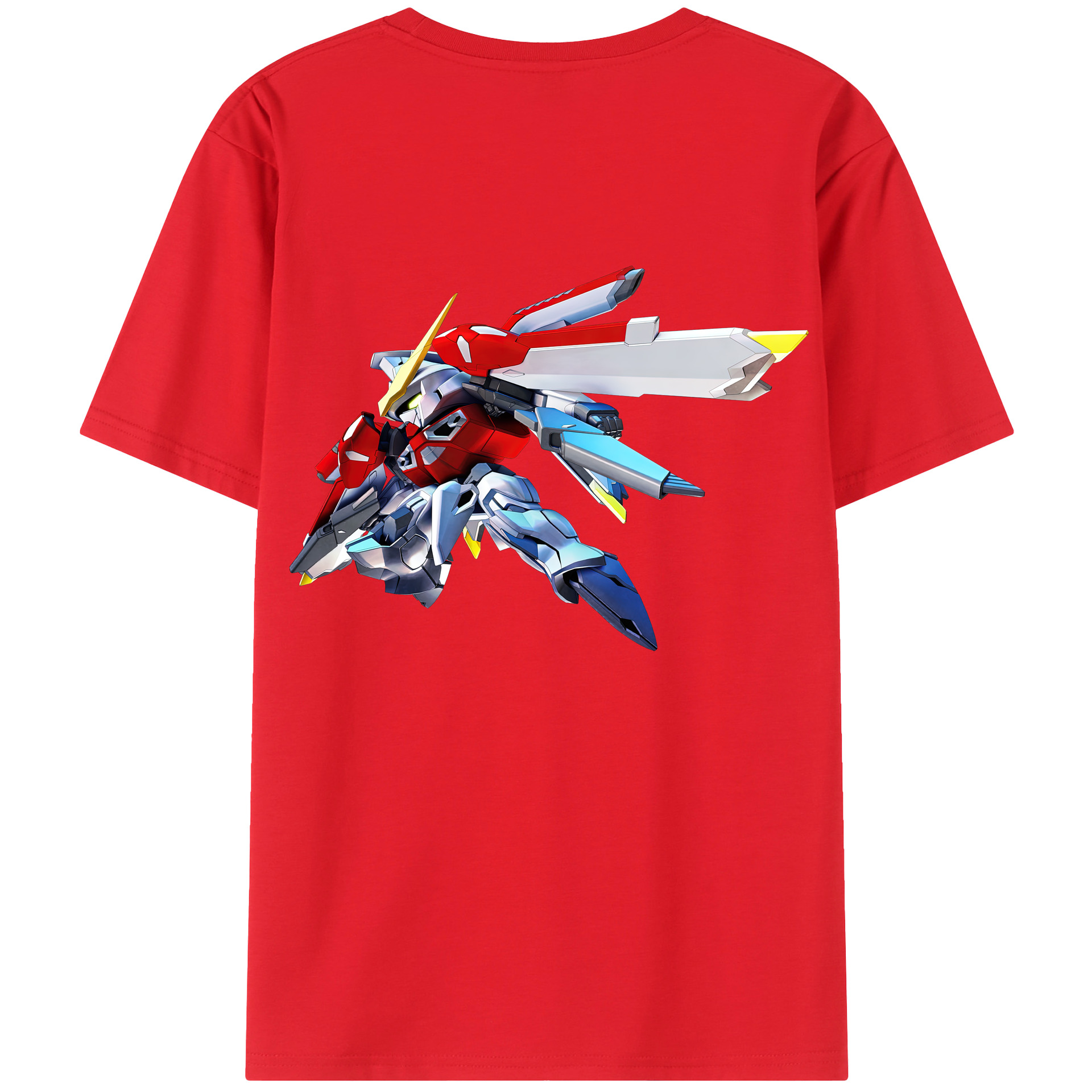 （画像用） 機動戦士ガンダム Mobile Suit Gundam 綿100％ メンズ半袖Tシャツ（バックプリント） 通気性