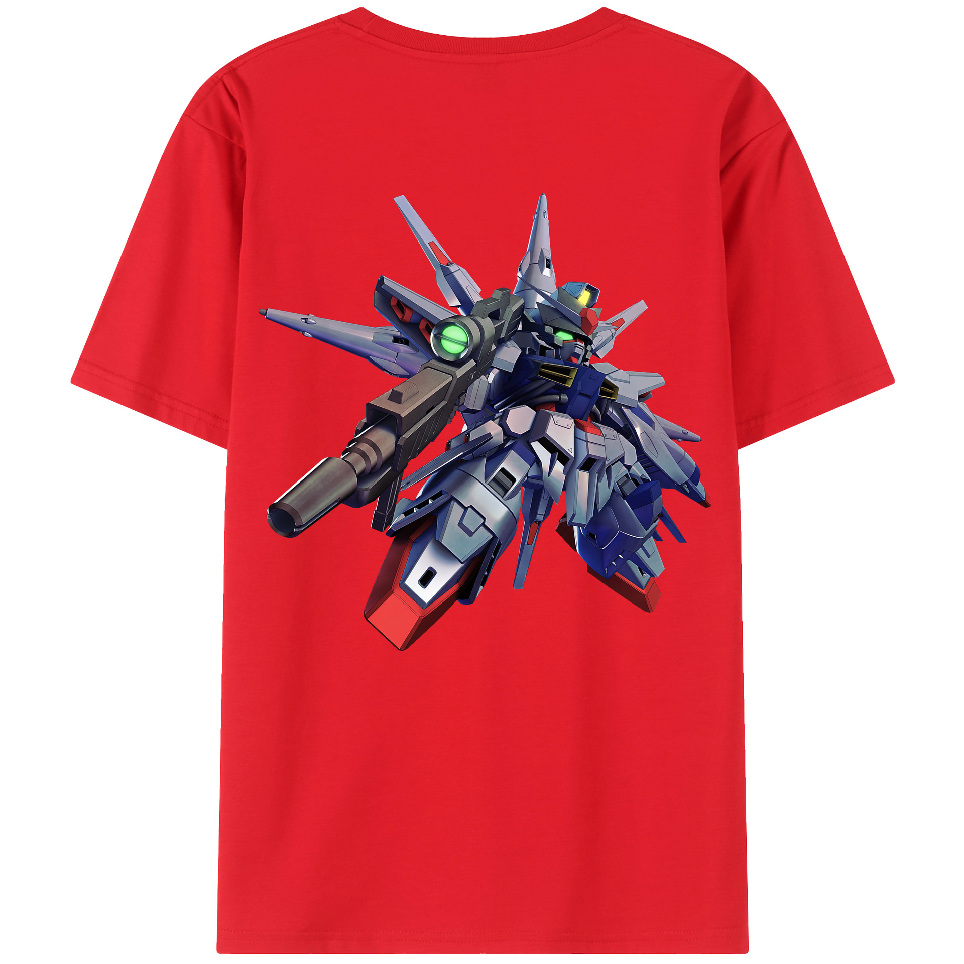 （画像用） 機動戦士ガンダム Mobile Suit Gundam 綿100％ メンズ半袖Tシャツ（バックプリント） 通気性