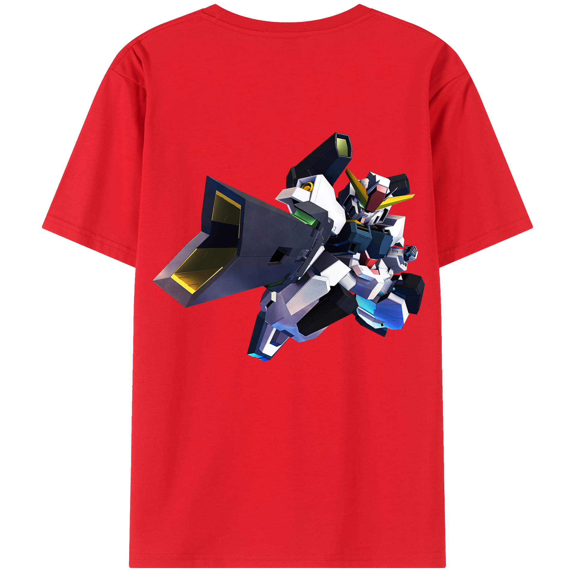 （画像用） 機動戦士ガンダム Mobile Suit Gundam 綿100％ メンズ半袖Tシャツ（バックプリント） 通気性