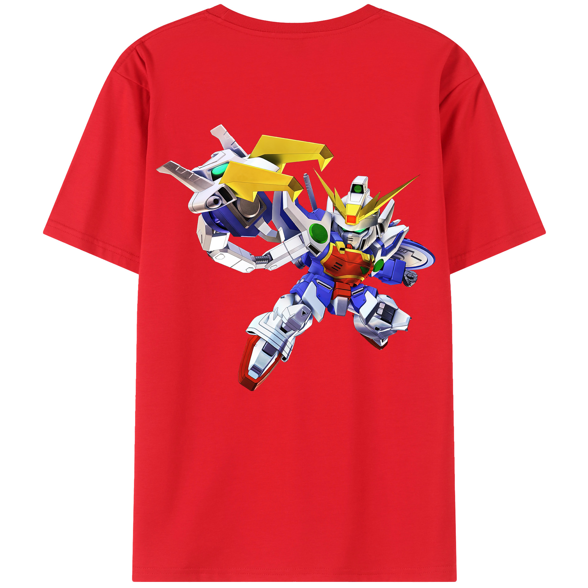 （画像用） 機動戦士ガンダム Mobile Suit Gundam 綿100％ メンズ半袖Tシャツ（バックプリント） 通気性