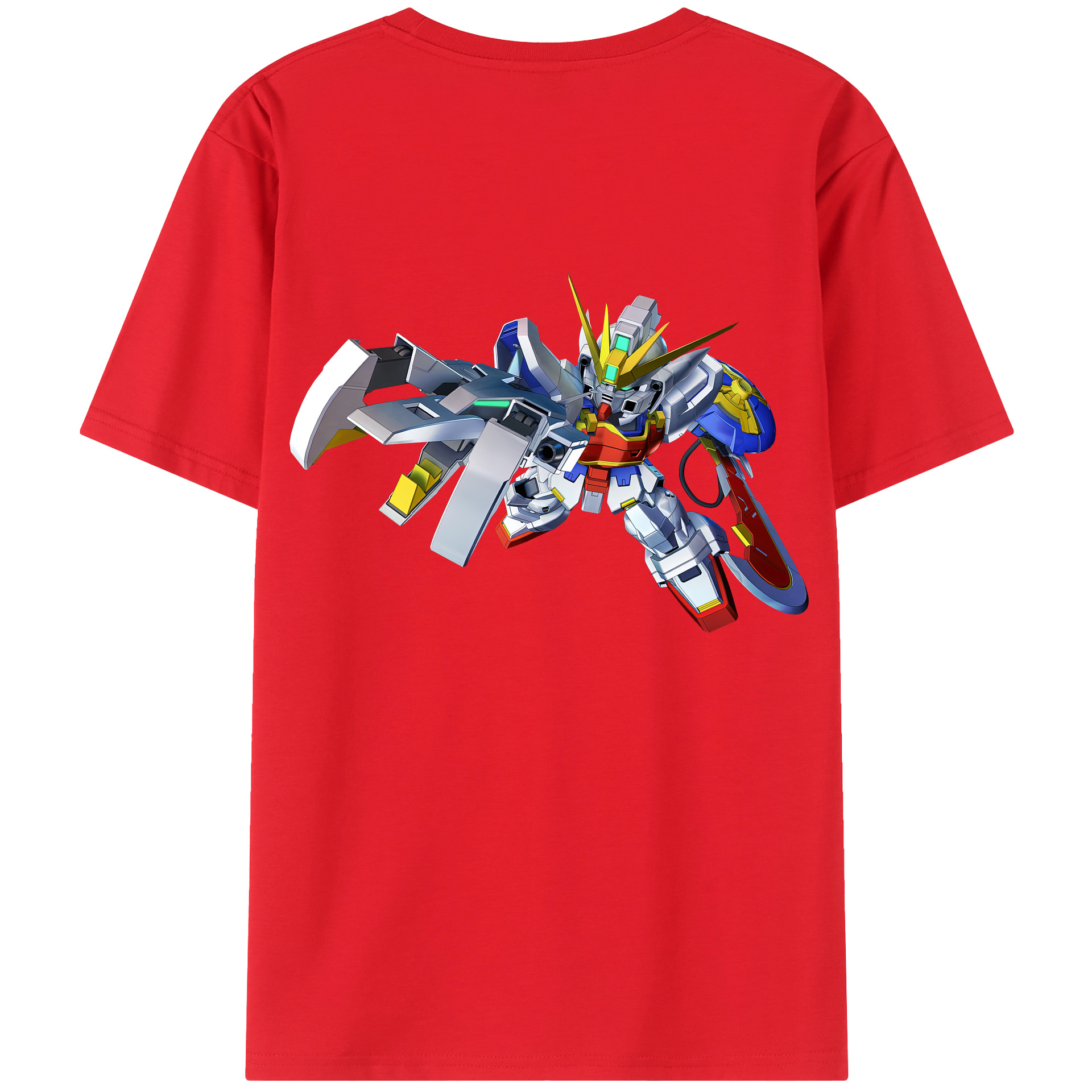 （画像用） 機動戦士ガンダム Mobile Suit Gundam 綿100％ メンズ半袖Tシャツ（バックプリント） 通気性