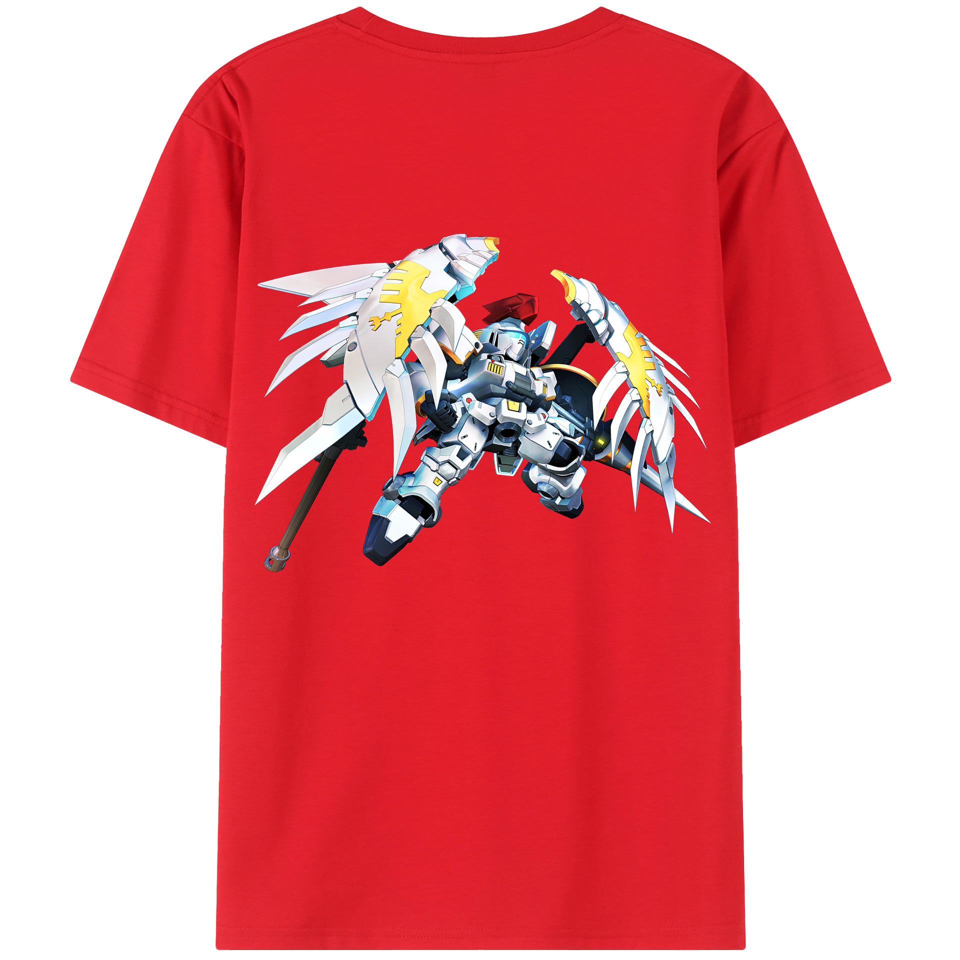 （画像用） 機動戦士ガンダム Mobile Suit Gundam 綿100％ メンズ半袖Tシャツ（バックプリント） 通気性