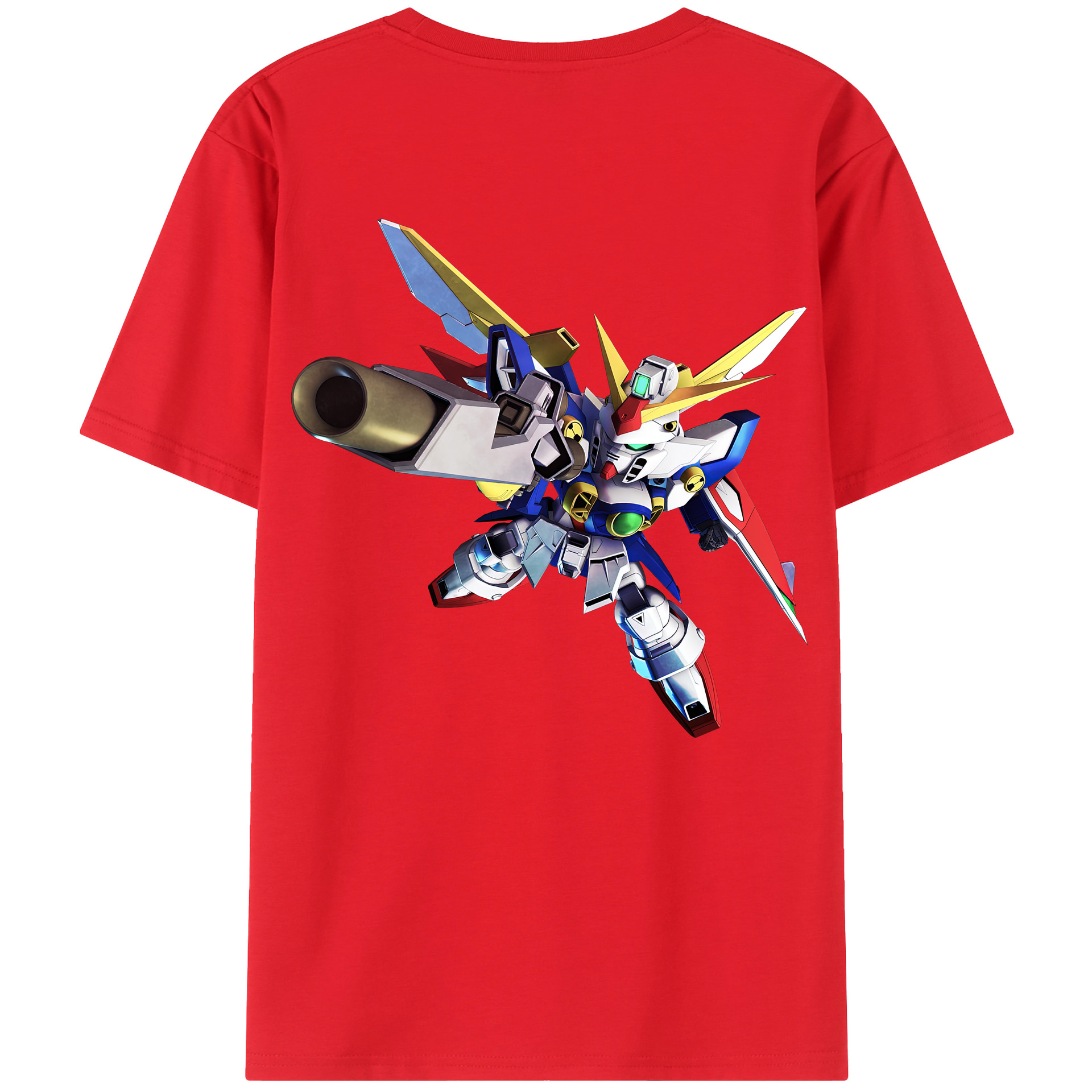 （画像用） 機動戦士ガンダム Mobile Suit Gundam 綿100％ メンズ半袖Tシャツ（バックプリント） 通気性