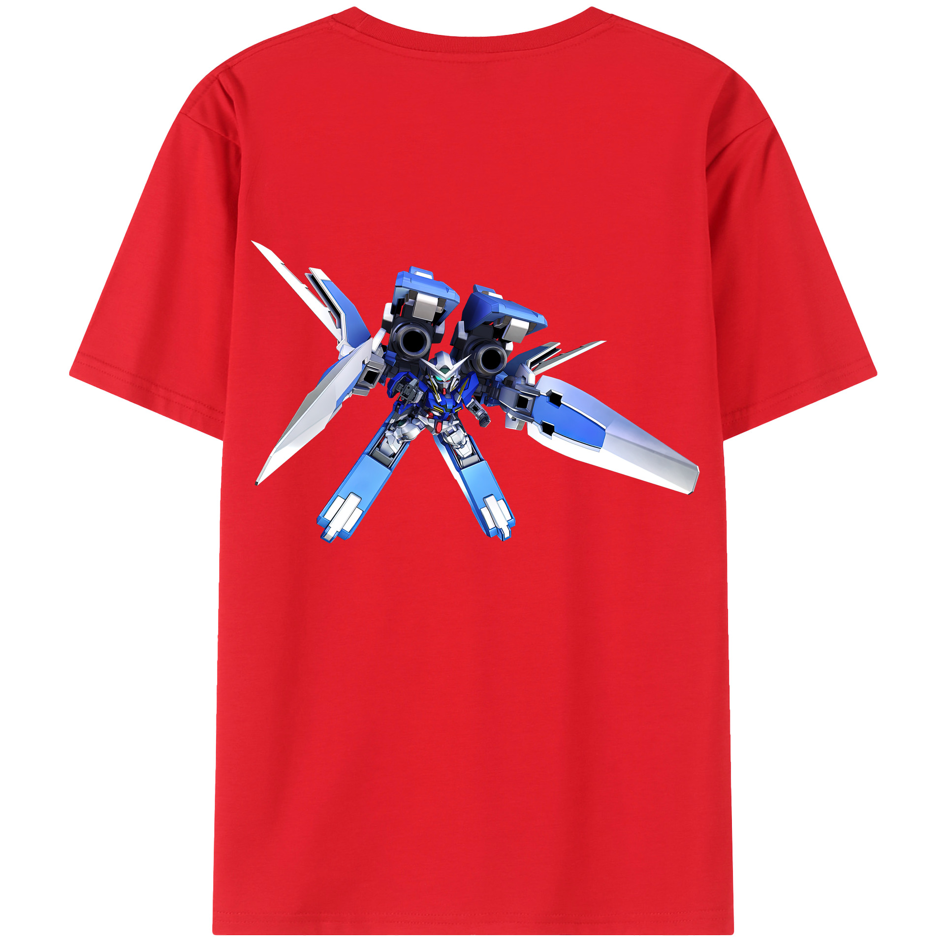 （画像用） 機動戦士ガンダム Mobile Suit Gundam 綿100％ メンズ半袖Tシャツ（バックプリント） 通気性