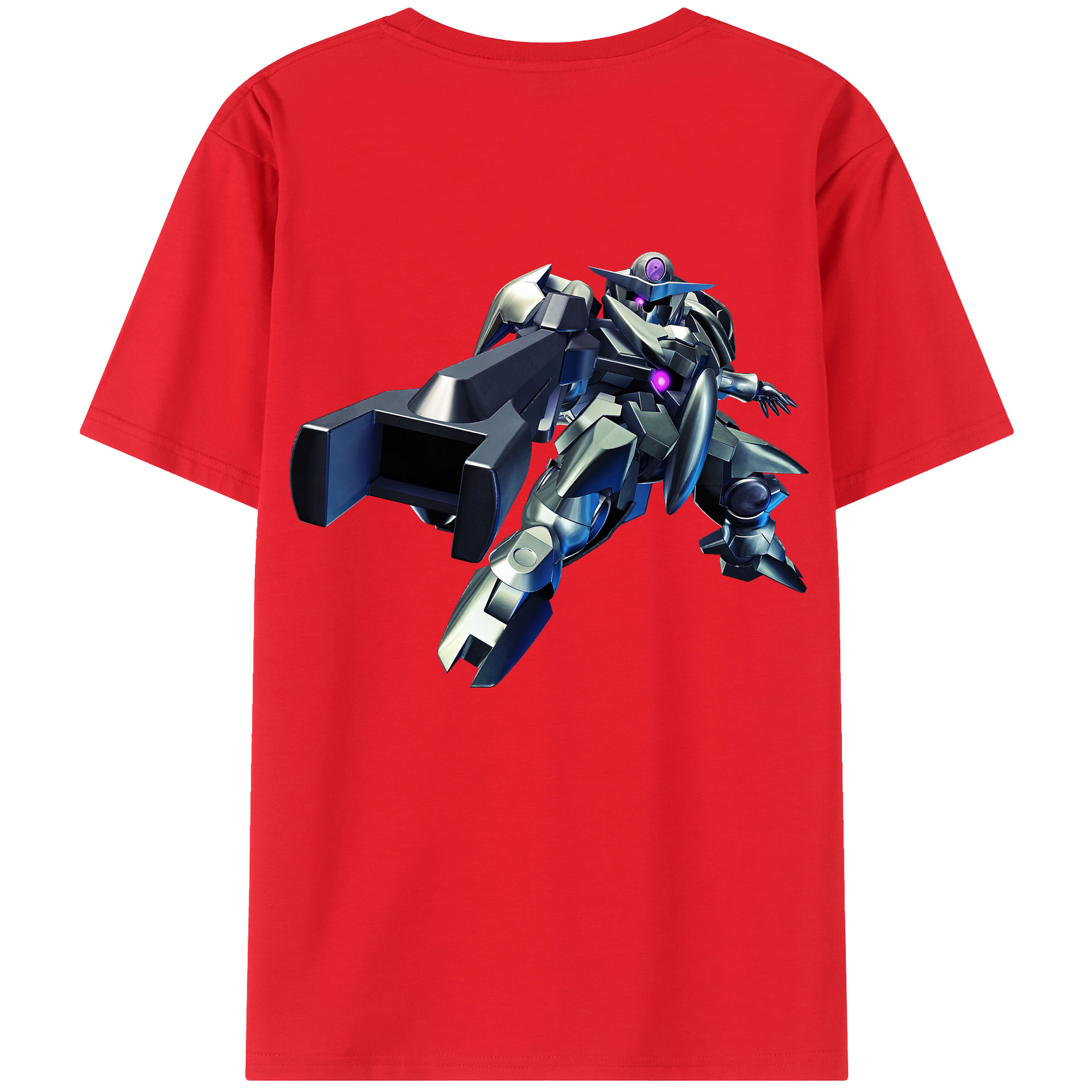 （画像用） 機動戦士ガンダム Mobile Suit Gundam 綿100％ メンズ半袖Tシャツ（バックプリント） 通気性
