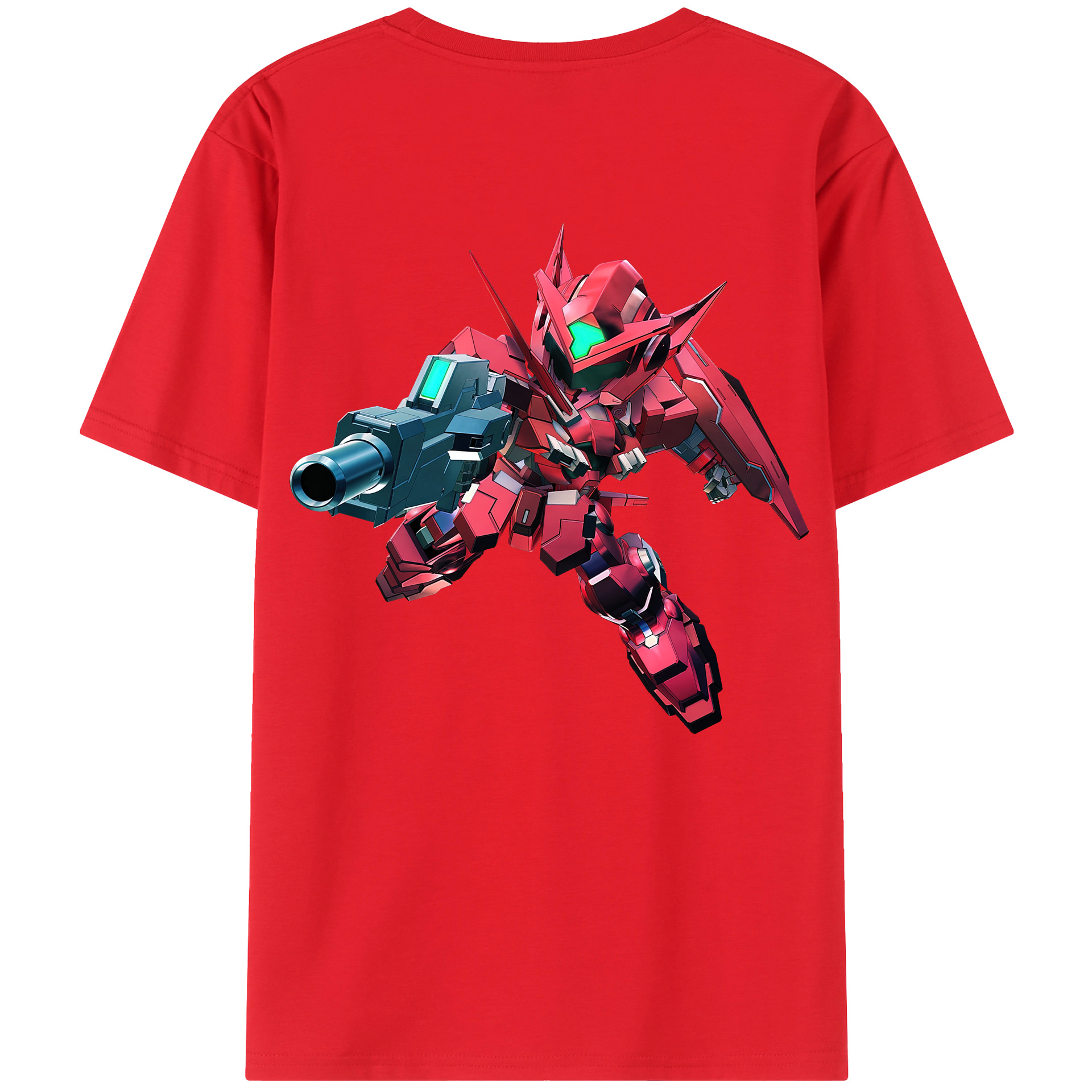 （画像用） 機動戦士ガンダム Mobile Suit Gundam 綿100％ メンズ半袖Tシャツ（バックプリント） 通気性