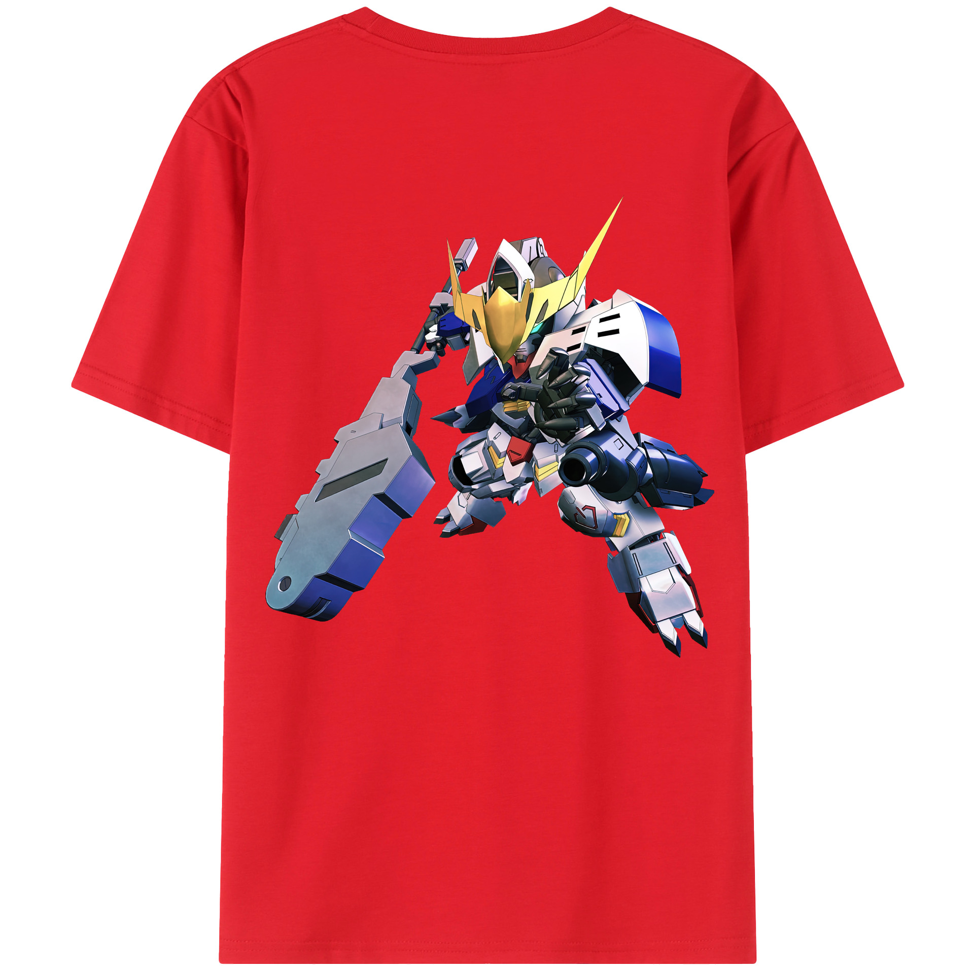 （画像用） 機動戦士ガンダム Mobile Suit Gundam 綿100％ メンズ半袖Tシャツ（バックプリント） 通気性