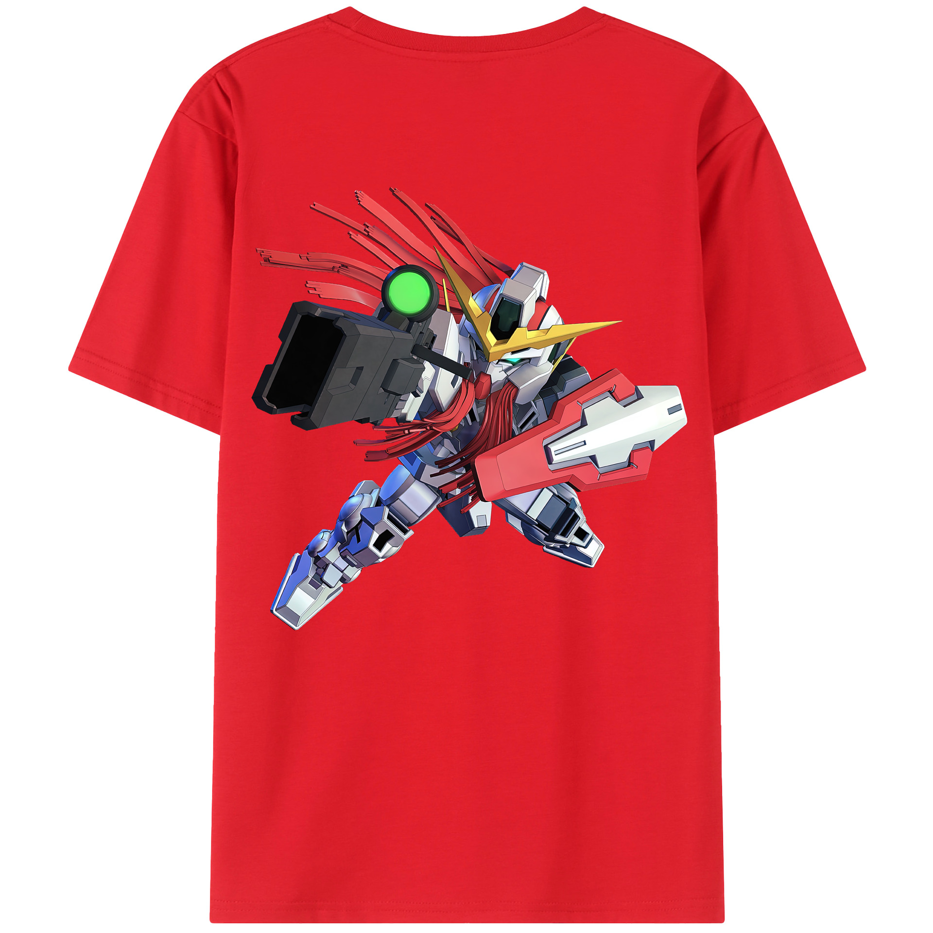 （画像用） 機動戦士ガンダム Mobile Suit Gundam 綿100％ メンズ半袖Tシャツ（バックプリント） 通気性