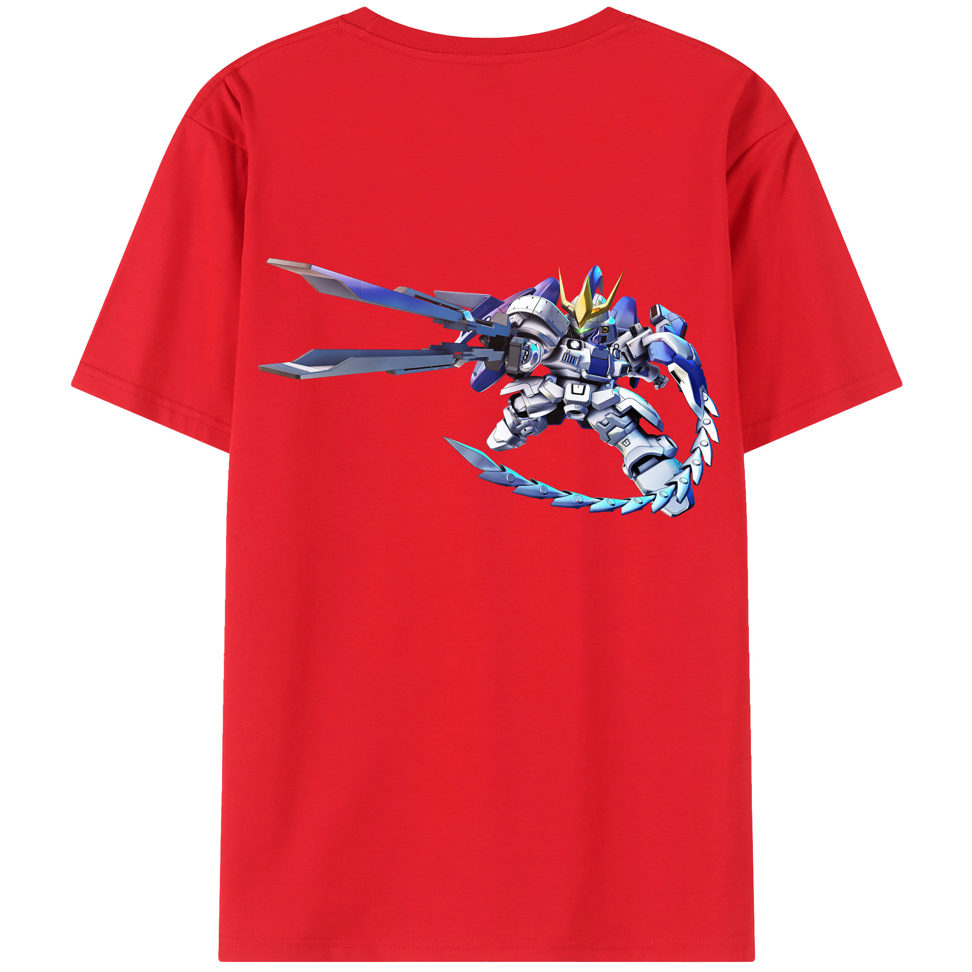（画像用） 機動戦士ガンダム Mobile Suit Gundam 綿100％ メンズ半袖Tシャツ（バックプリント） 通気性