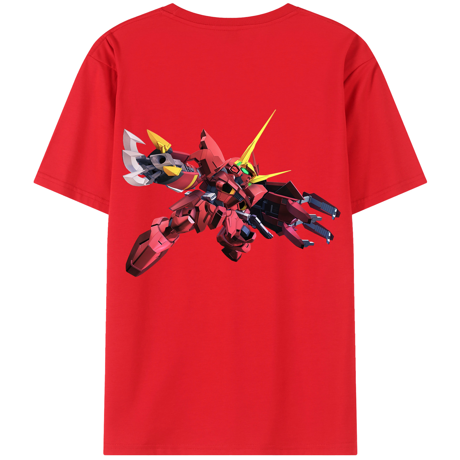 （画像用） 機動戦士ガンダム Mobile Suit Gundam 綿100％ メンズ半袖Tシャツ（バックプリント） 通気性