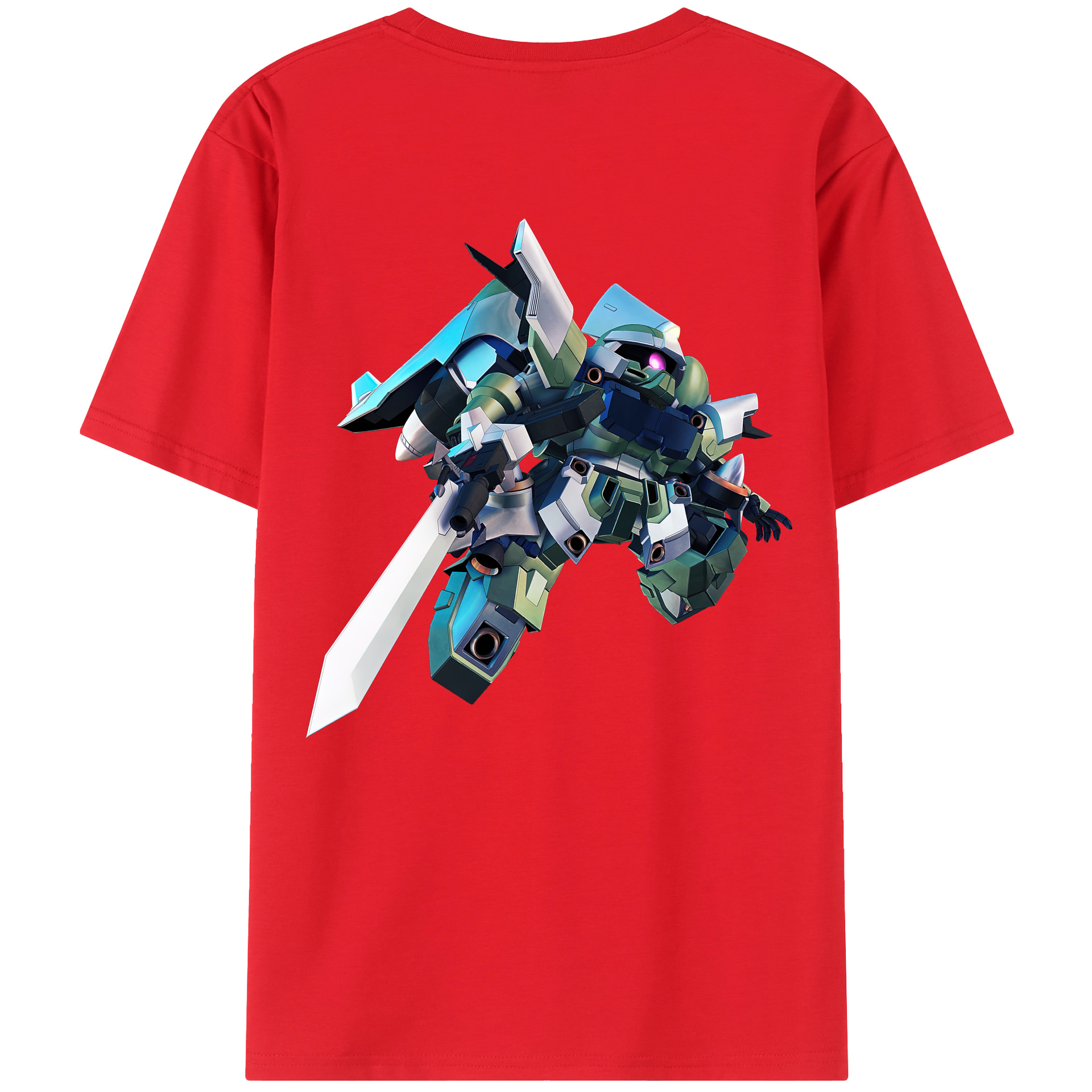 （画像用） 機動戦士ガンダム Mobile Suit Gundam 綿100％ メンズ半袖Tシャツ（バックプリント） 通気性