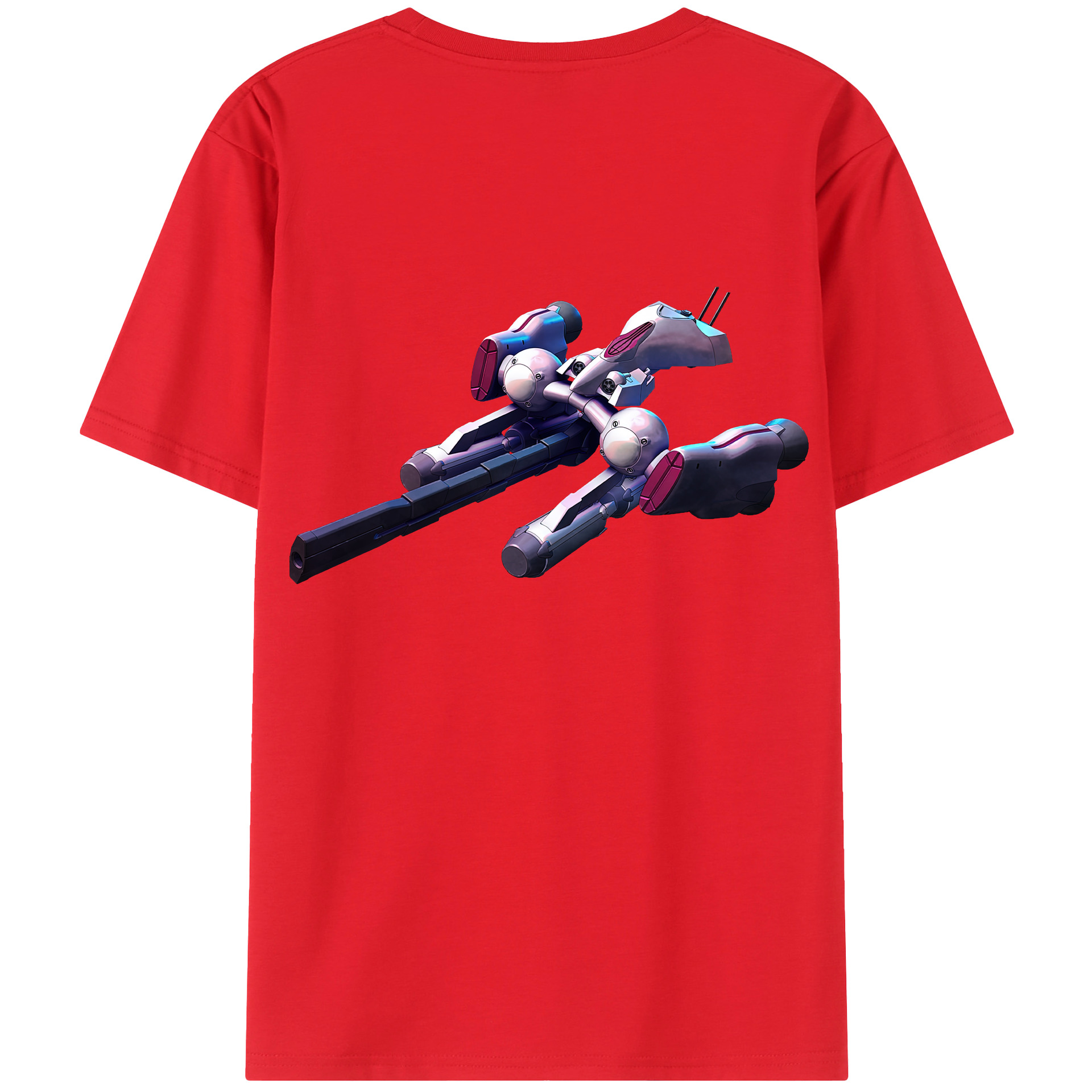 （画像用） 機動戦士ガンダム Mobile Suit Gundam 綿100％ メンズ半袖Tシャツ（バックプリント） 通気性