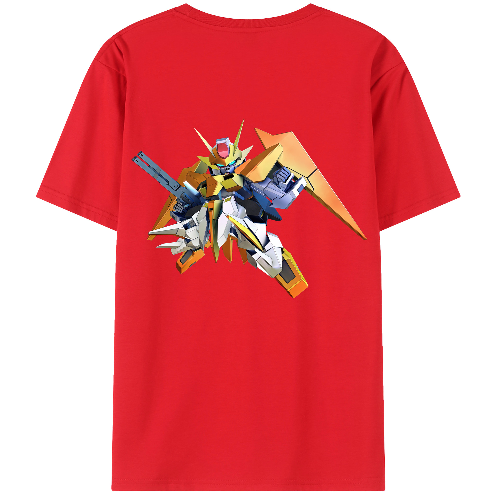 （画像用） 機動戦士ガンダム Mobile Suit Gundam 綿100％ メンズ半袖Tシャツ（バックプリント） 通気性