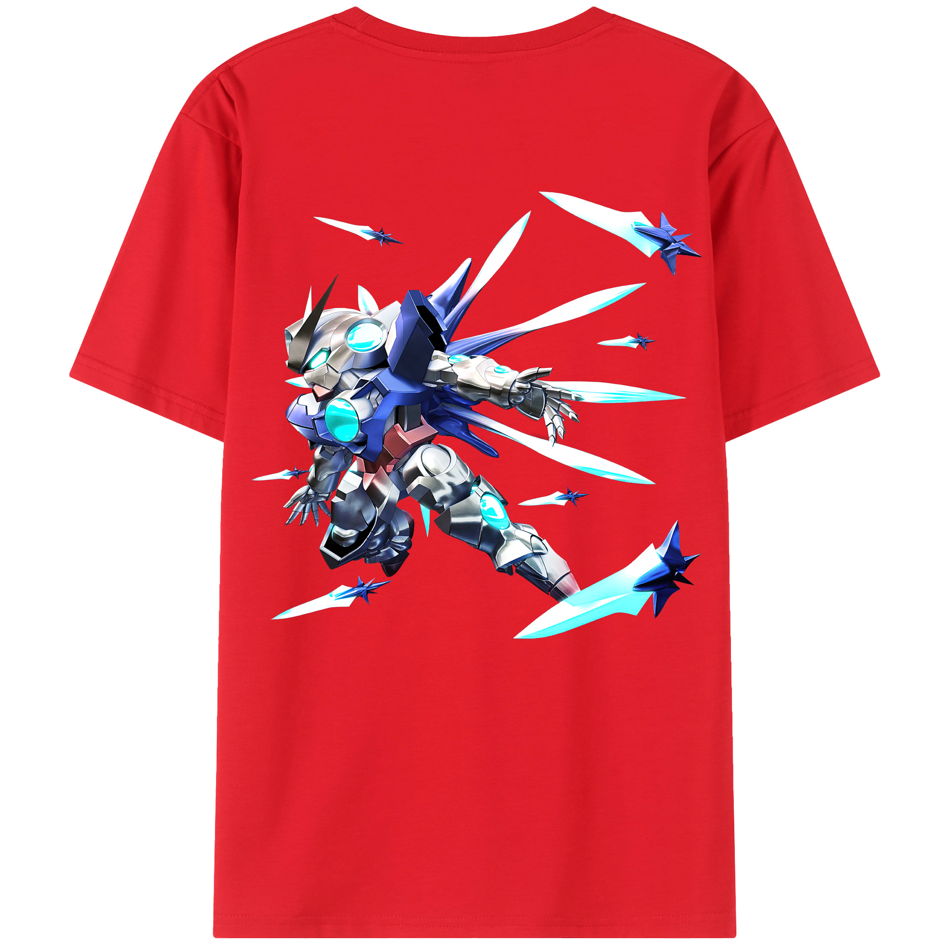 （画像用） 機動戦士ガンダム Mobile Suit Gundam 綿100％ メンズ半袖Tシャツ（バックプリント） 通気性