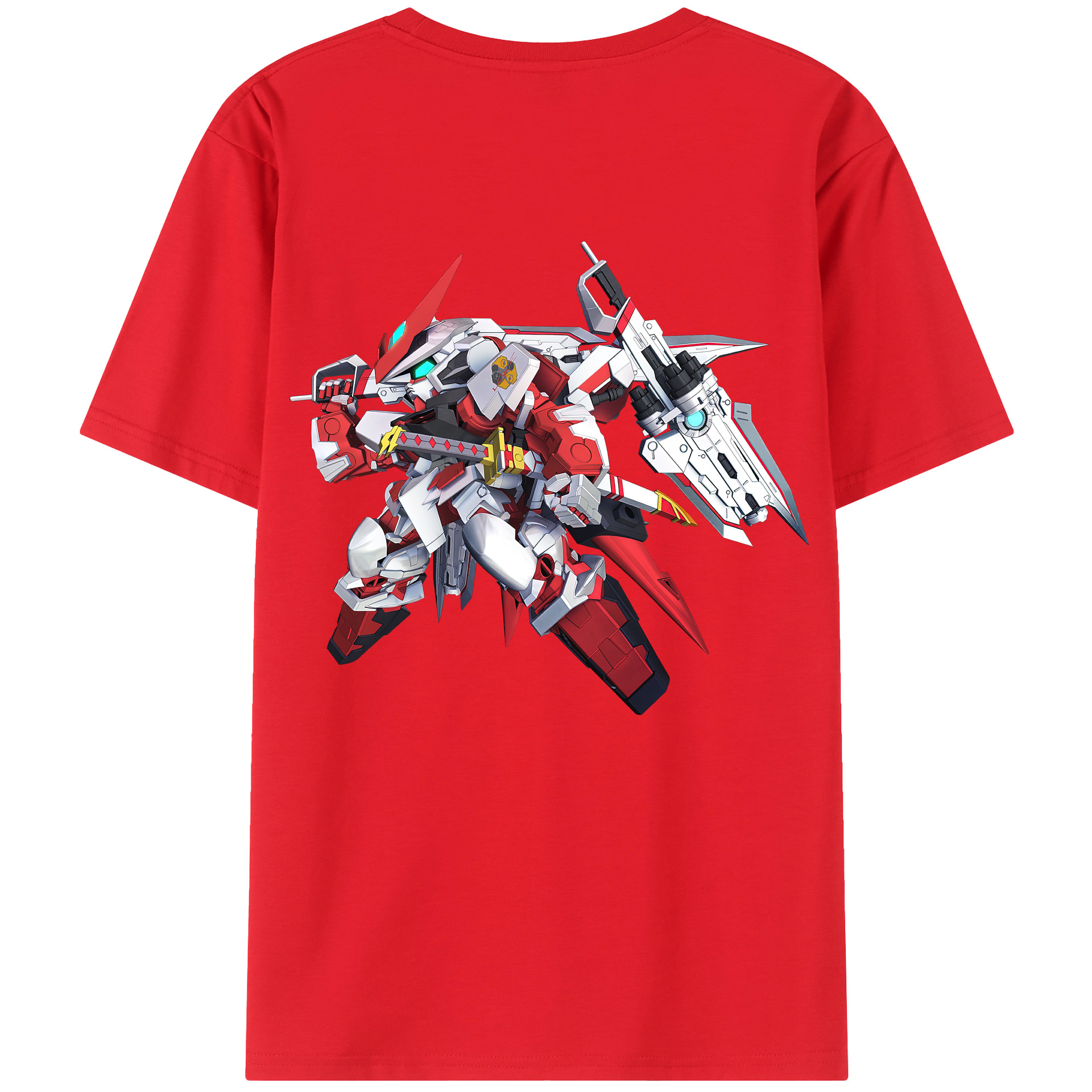 （画像用） 機動戦士ガンダム Mobile Suit Gundam 綿100％ メンズ半袖Tシャツ（バックプリント） 通気性