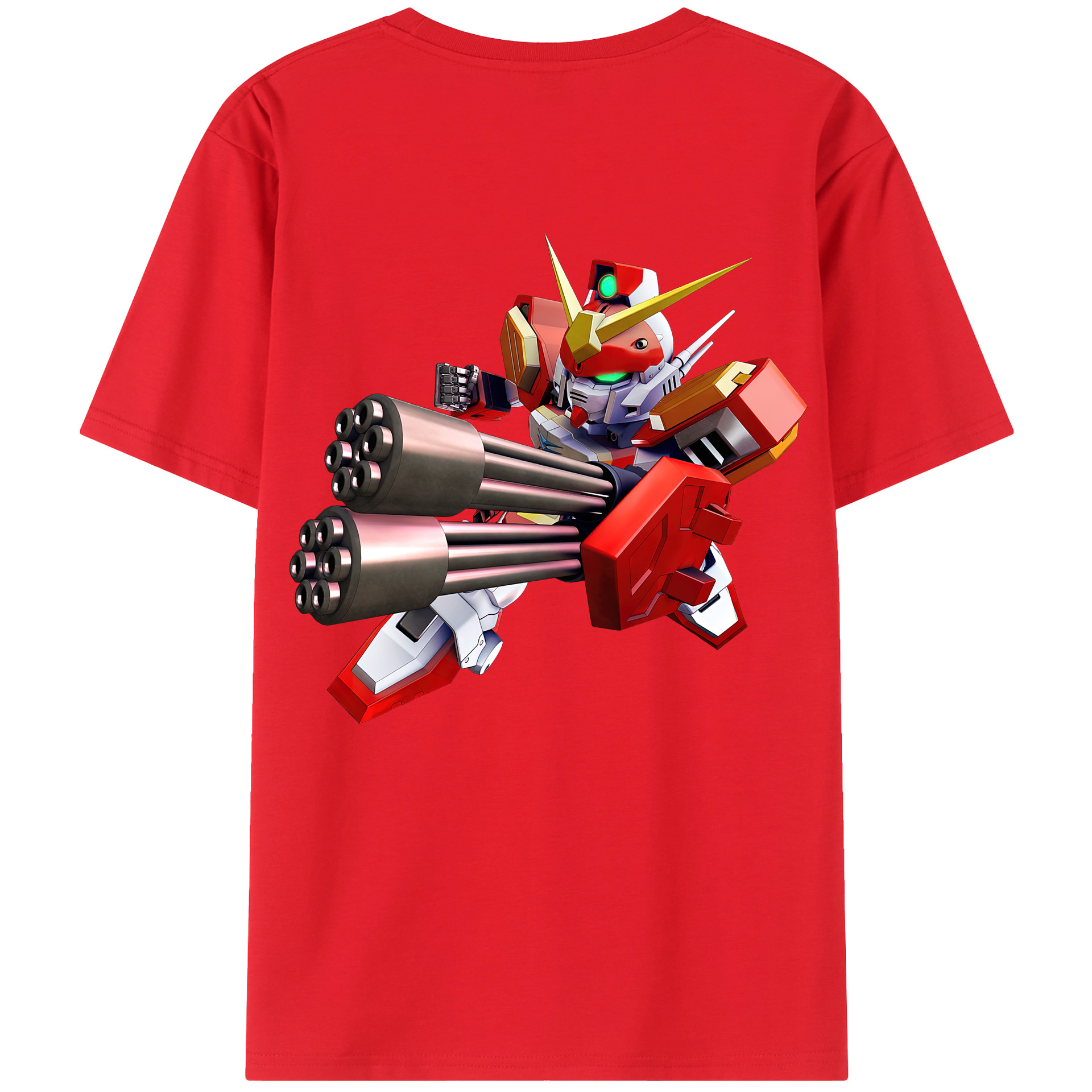 （画像用） 機動戦士ガンダム Mobile Suit Gundam 綿100％ メンズ半袖Tシャツ（バックプリント） 通気性