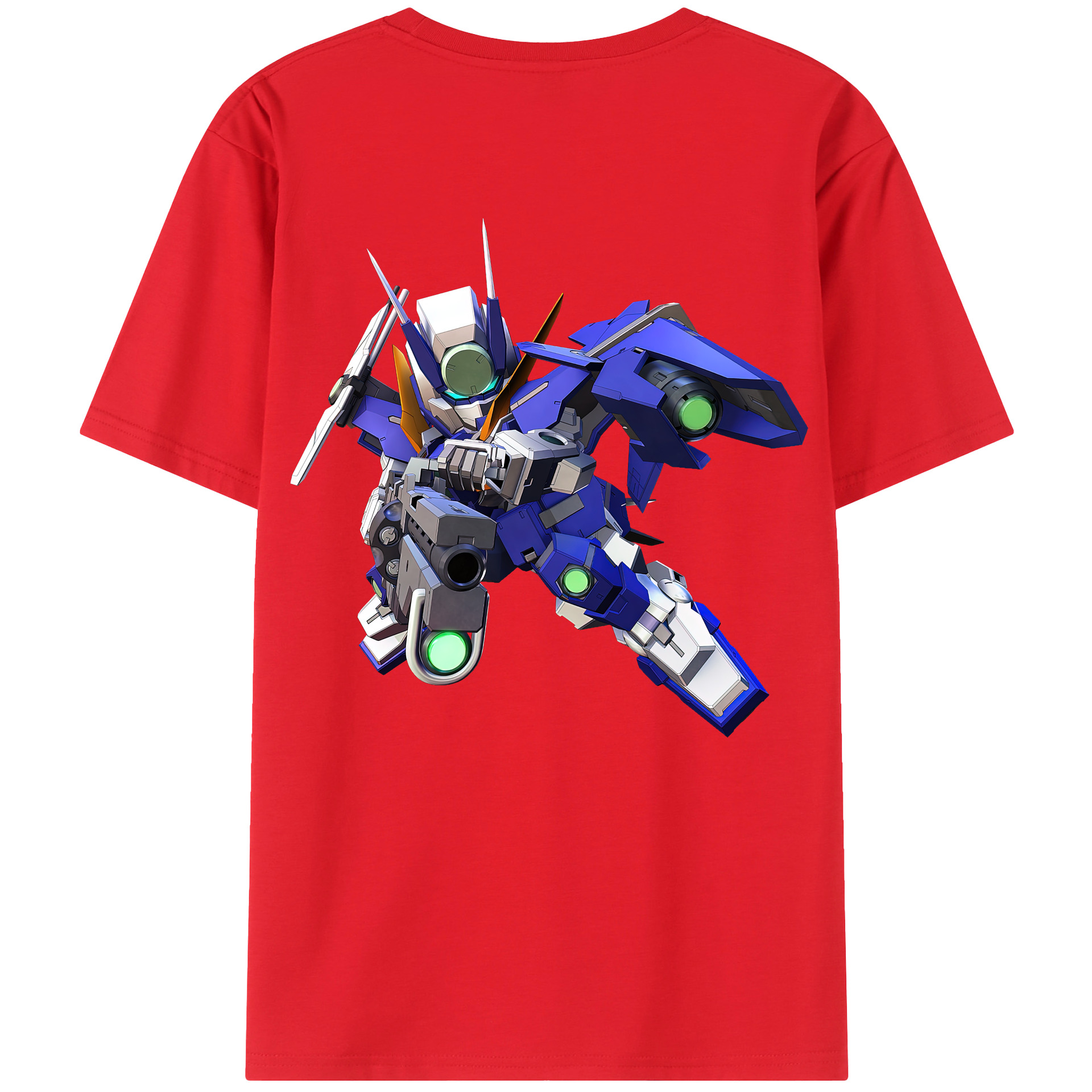 （画像用） 機動戦士ガンダム Mobile Suit Gundam 綿100％ メンズ半袖Tシャツ（バックプリント） 通気性