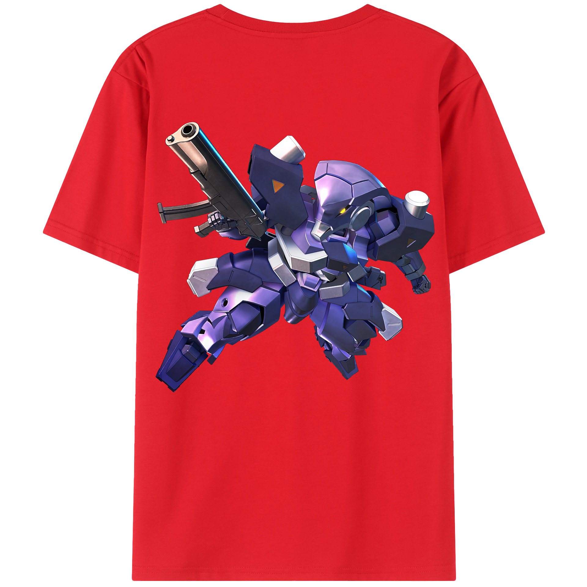 （画像用） 機動戦士ガンダム Mobile Suit Gundam 綿100％ メンズ半袖Tシャツ（バックプリント） 通気性