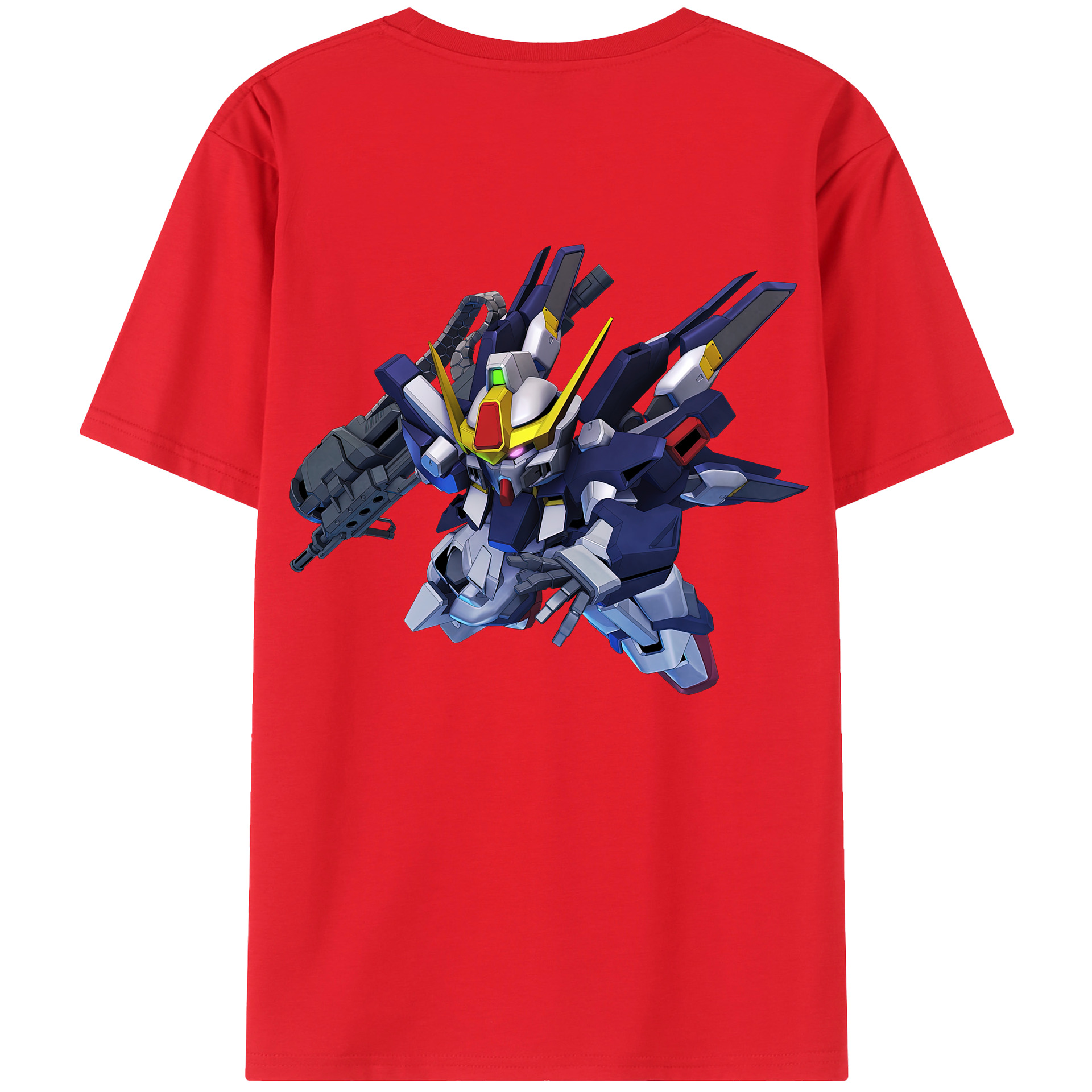 （画像用） 機動戦士ガンダム Mobile Suit Gundam 綿100％ メンズ半袖Tシャツ（バックプリント） 通気性