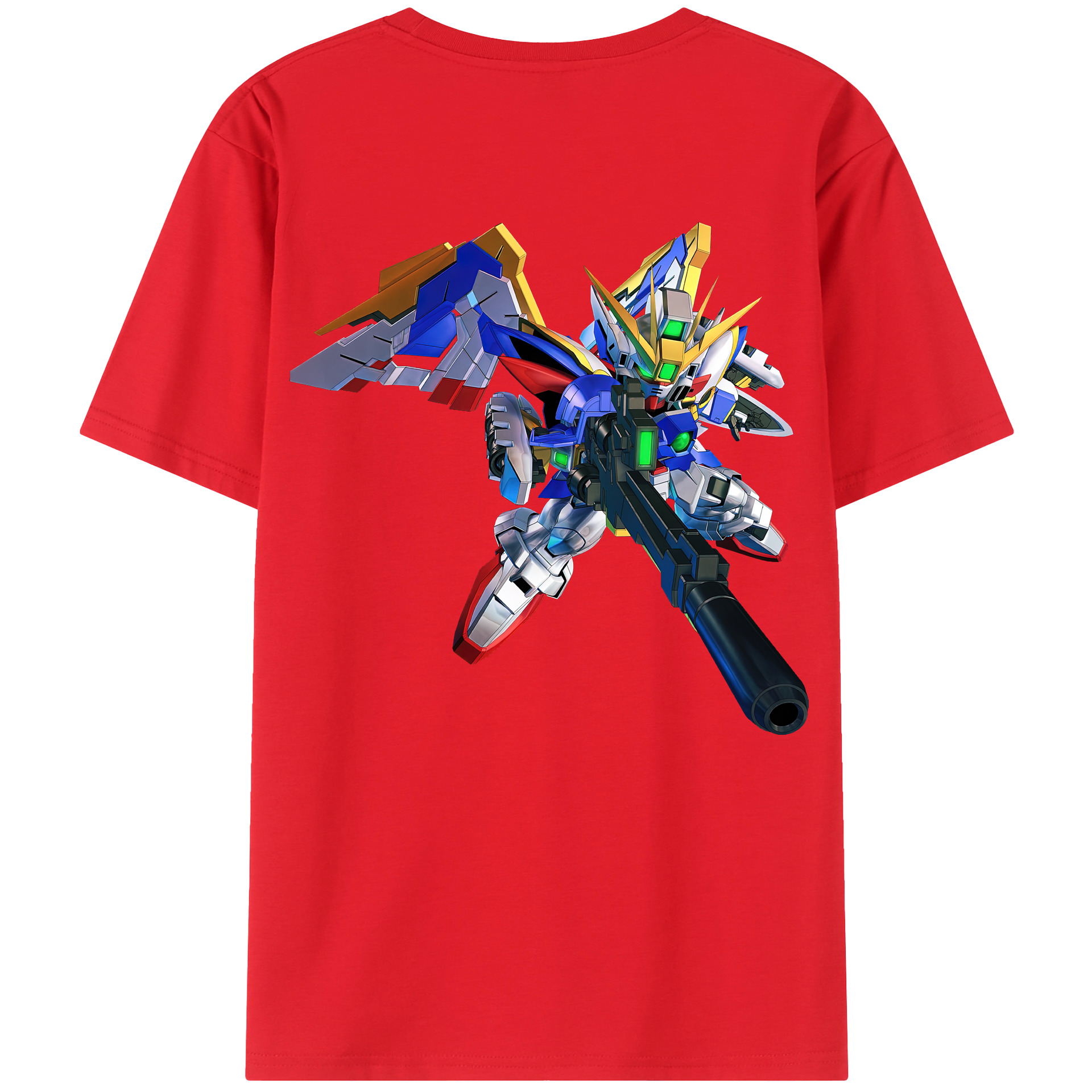 （画像用） 機動戦士ガンダム Mobile Suit Gundam 綿100％ メンズ半袖Tシャツ（バックプリント） 通気性