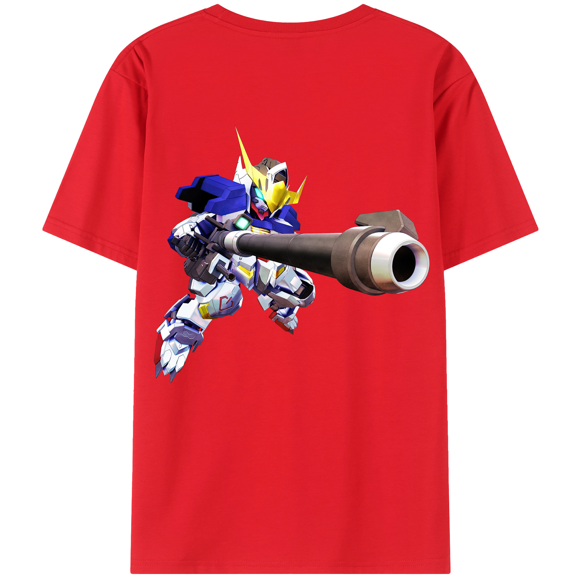 （画像用） 機動戦士ガンダム Mobile Suit Gundam 綿100％ メンズ半袖Tシャツ（バックプリント） 通気性