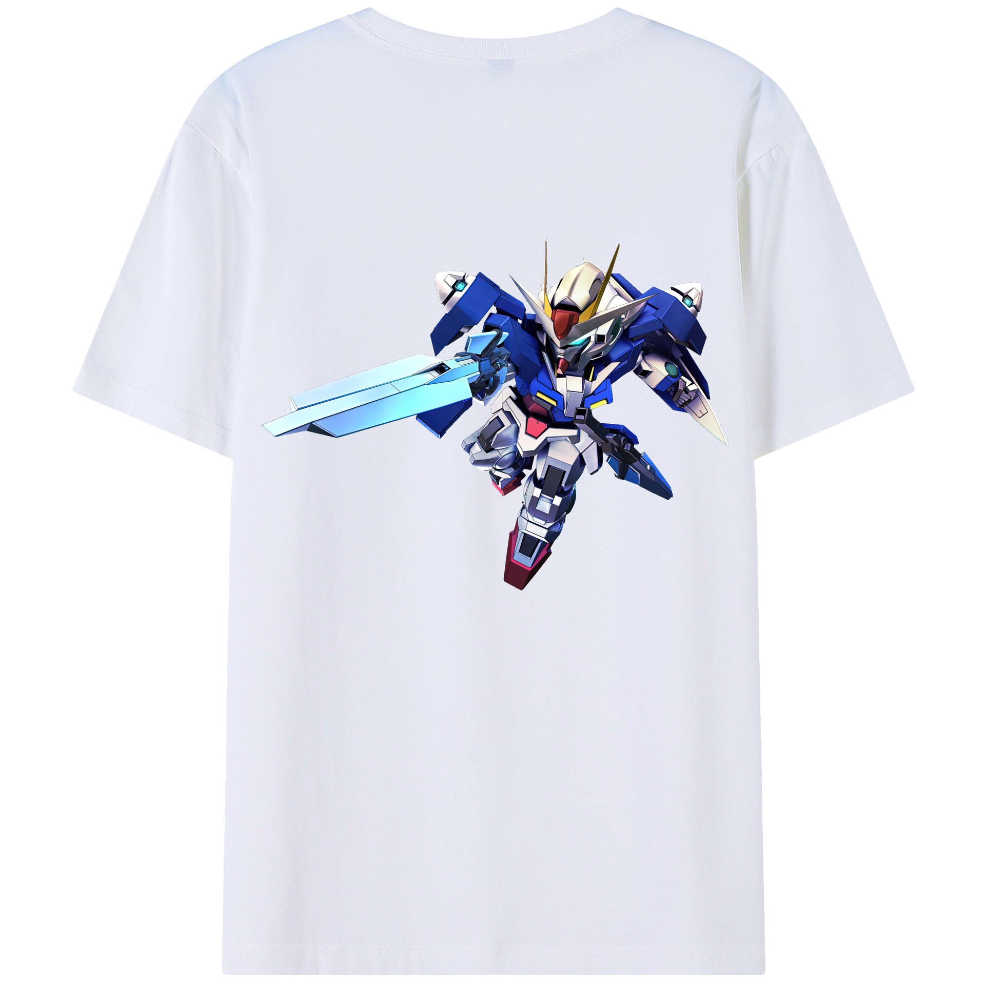 （画像用） 機動戦士ガンダム Mobile Suit Gundam 綿100％ メンズ半袖Tシャツ（バックプリント） 通気性