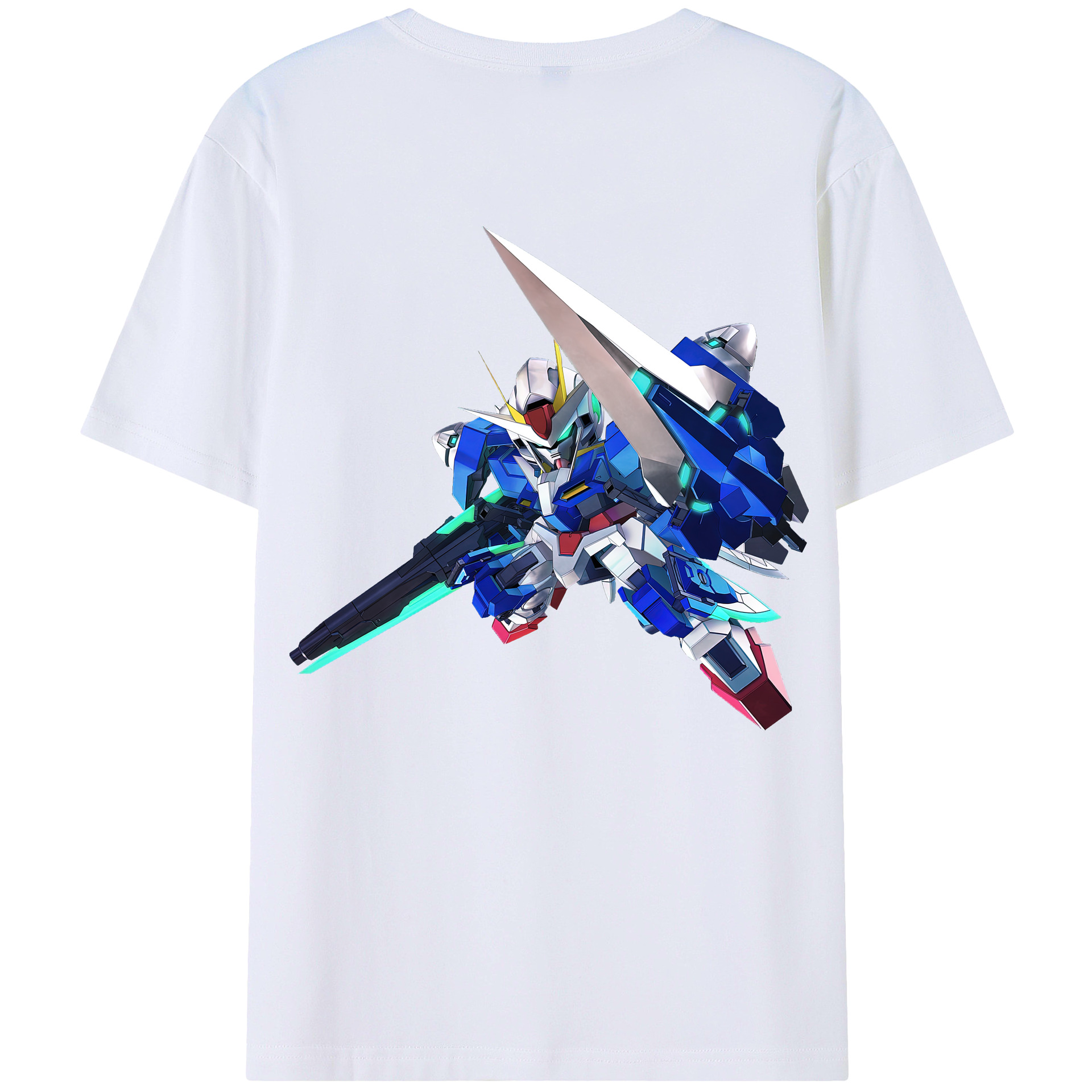 （画像用） 機動戦士ガンダム Mobile Suit Gundam 綿100％ メンズ半袖Tシャツ（バックプリント） 通気性