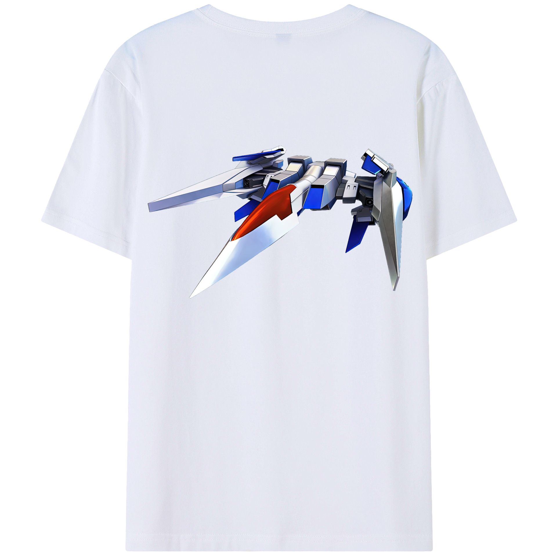 （画像用） 機動戦士ガンダム Mobile Suit Gundam 綿100％ メンズ半袖Tシャツ（バックプリント） 通気性