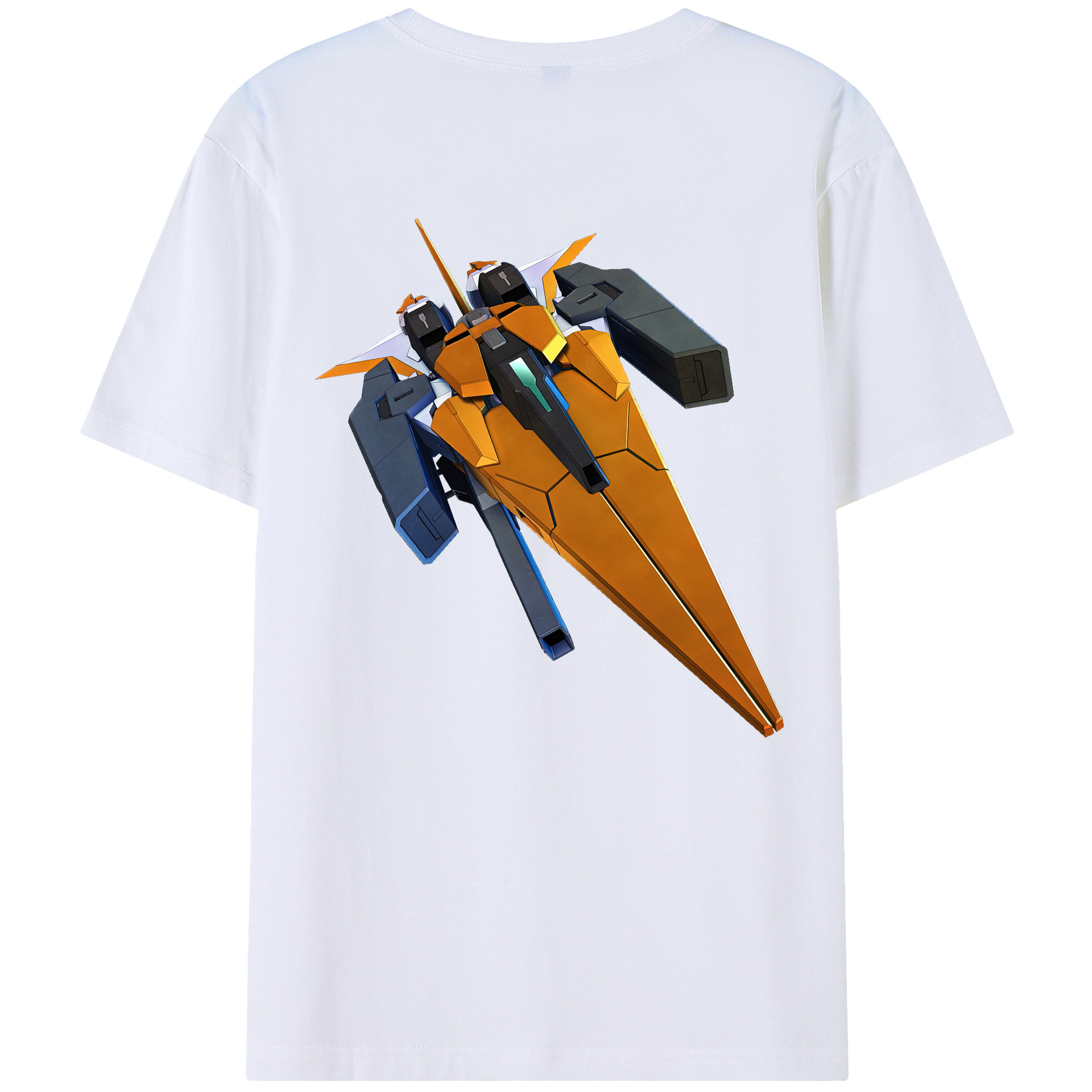 （画像用） 機動戦士ガンダム Mobile Suit Gundam 綿100％ メンズ半袖Tシャツ（バックプリント） 通気性