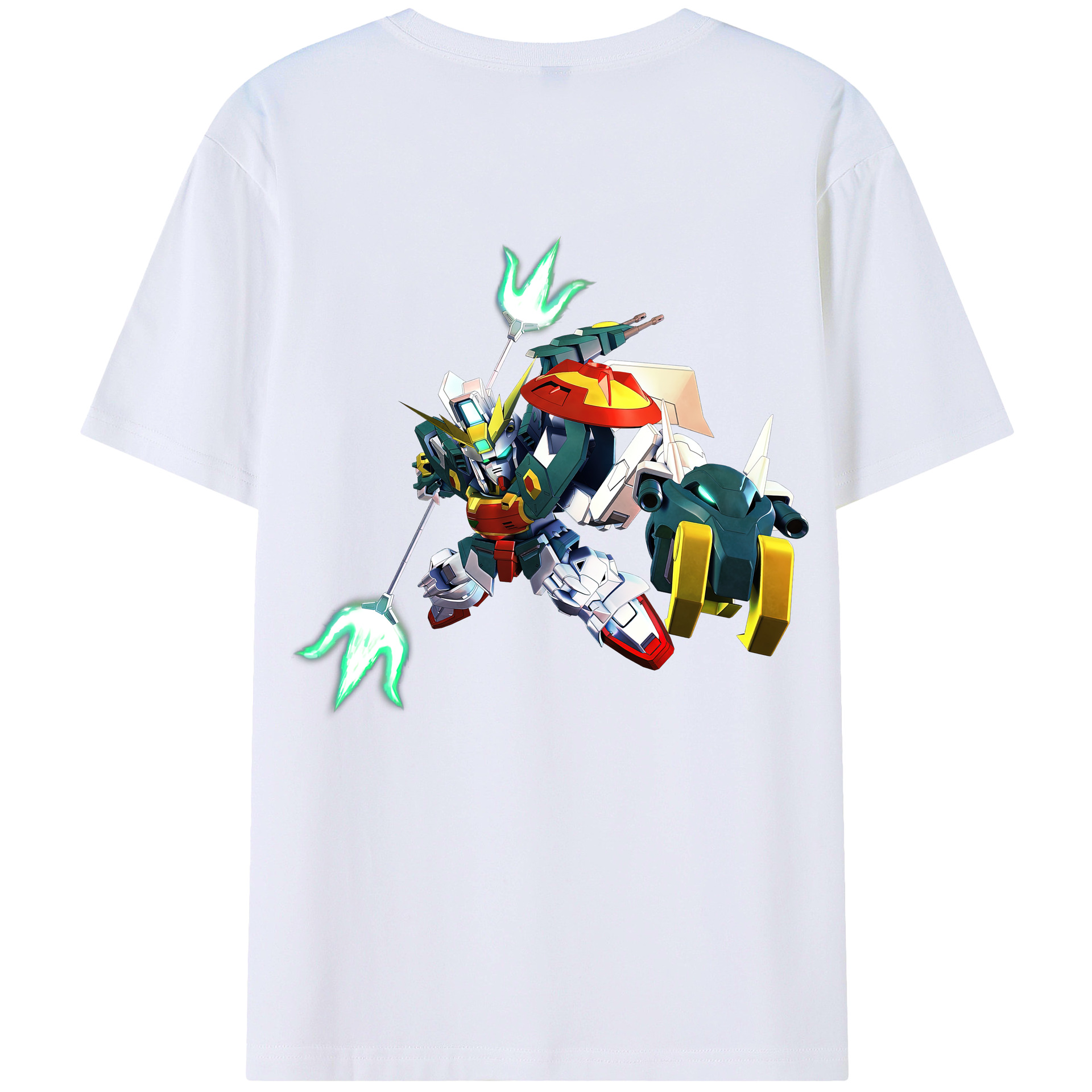 （画像用） 機動戦士ガンダム Mobile Suit Gundam 綿100％ メンズ半袖Tシャツ（バックプリント） 通気性