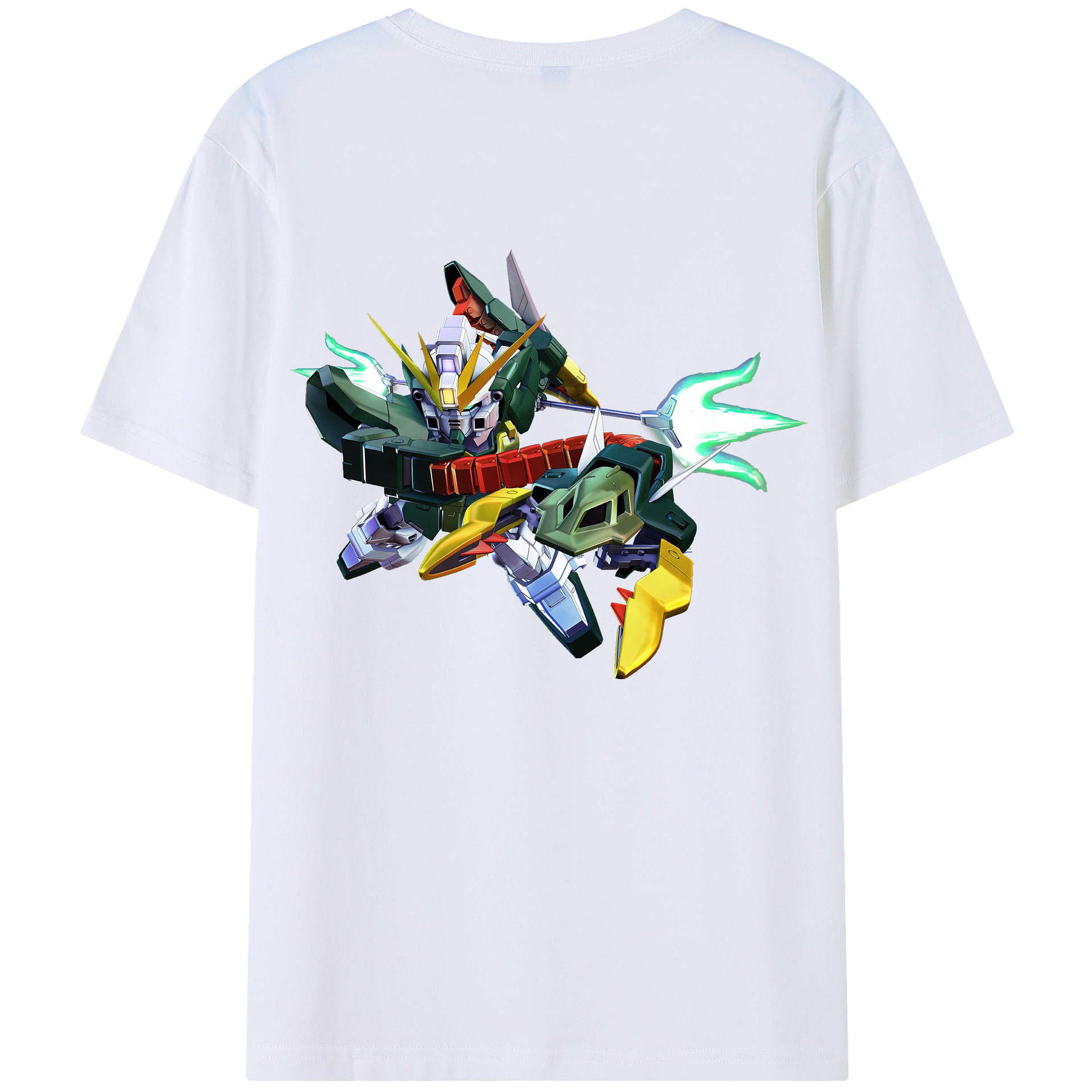 （画像用） 機動戦士ガンダム Mobile Suit Gundam 綿100％ メンズ半袖Tシャツ（バックプリント） 通気性