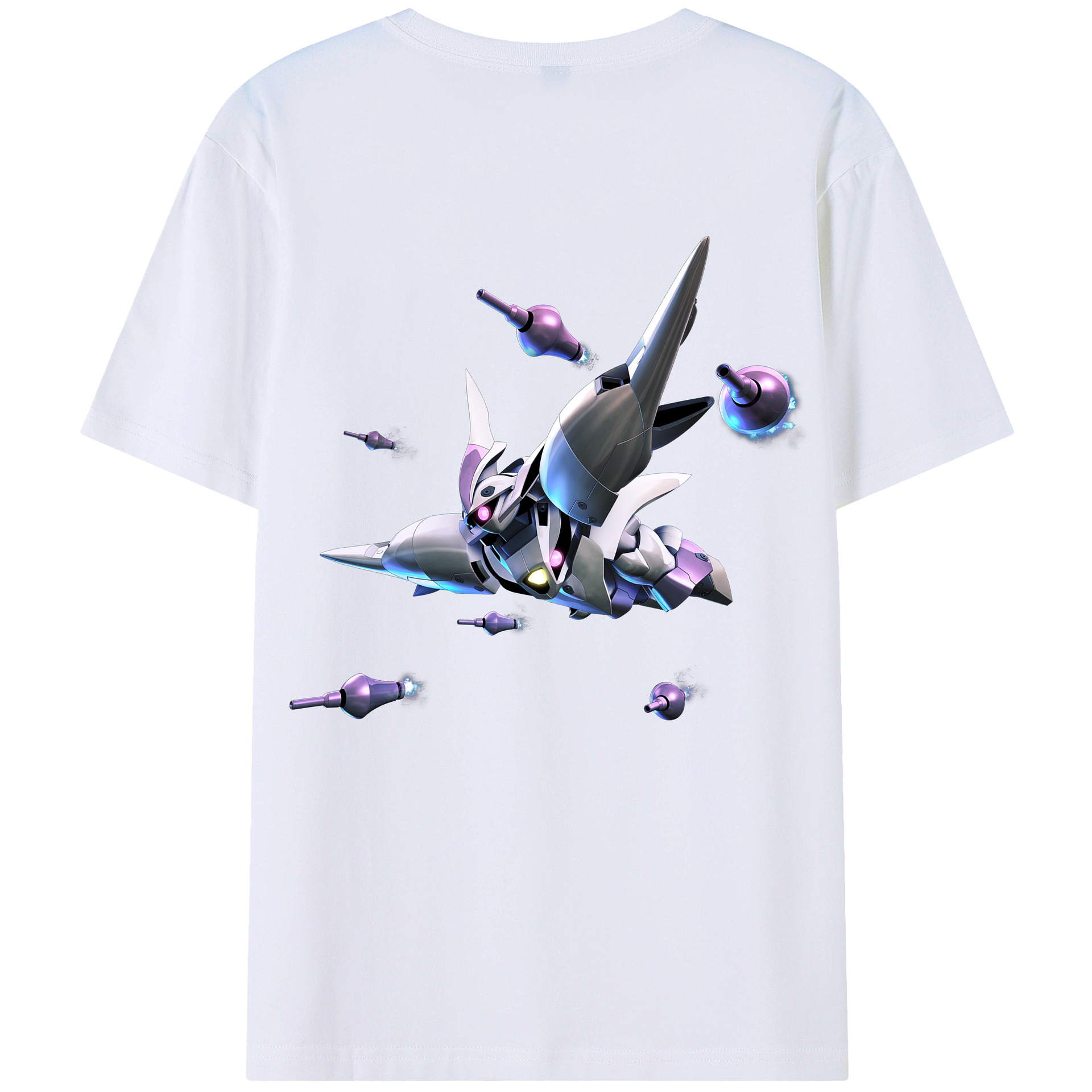 （画像用） 機動戦士ガンダム Mobile Suit Gundam 綿100％ メンズ半袖Tシャツ（バックプリント） 通気性