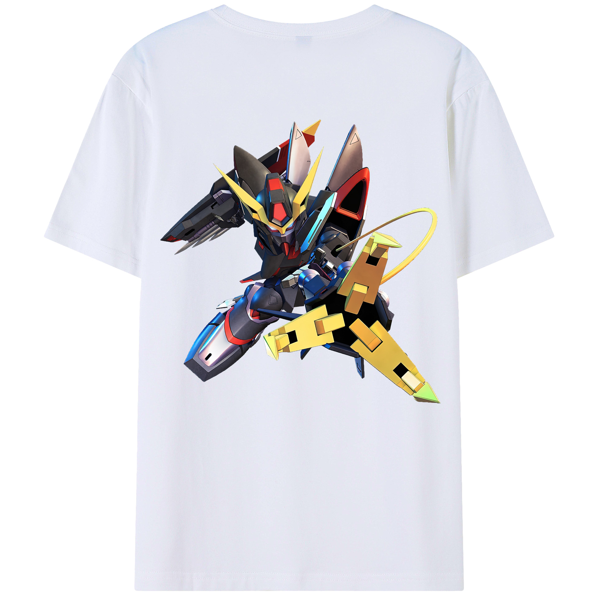 （画像用） 機動戦士ガンダム Mobile Suit Gundam 綿100％ メンズ半袖Tシャツ（バックプリント） 通気性