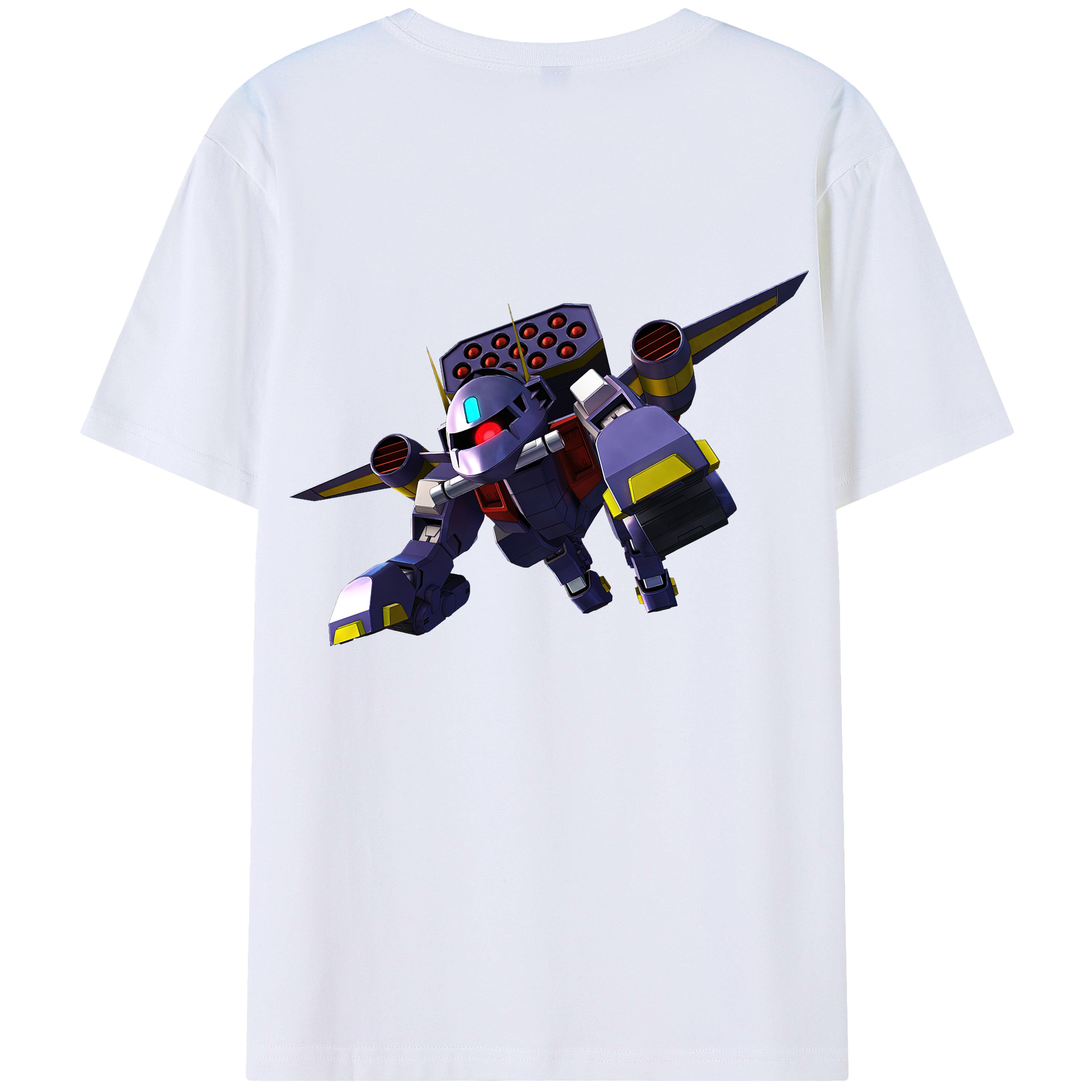 （画像用） 機動戦士ガンダム Mobile Suit Gundam 綿100％ メンズ半袖Tシャツ（バックプリント） 通気性