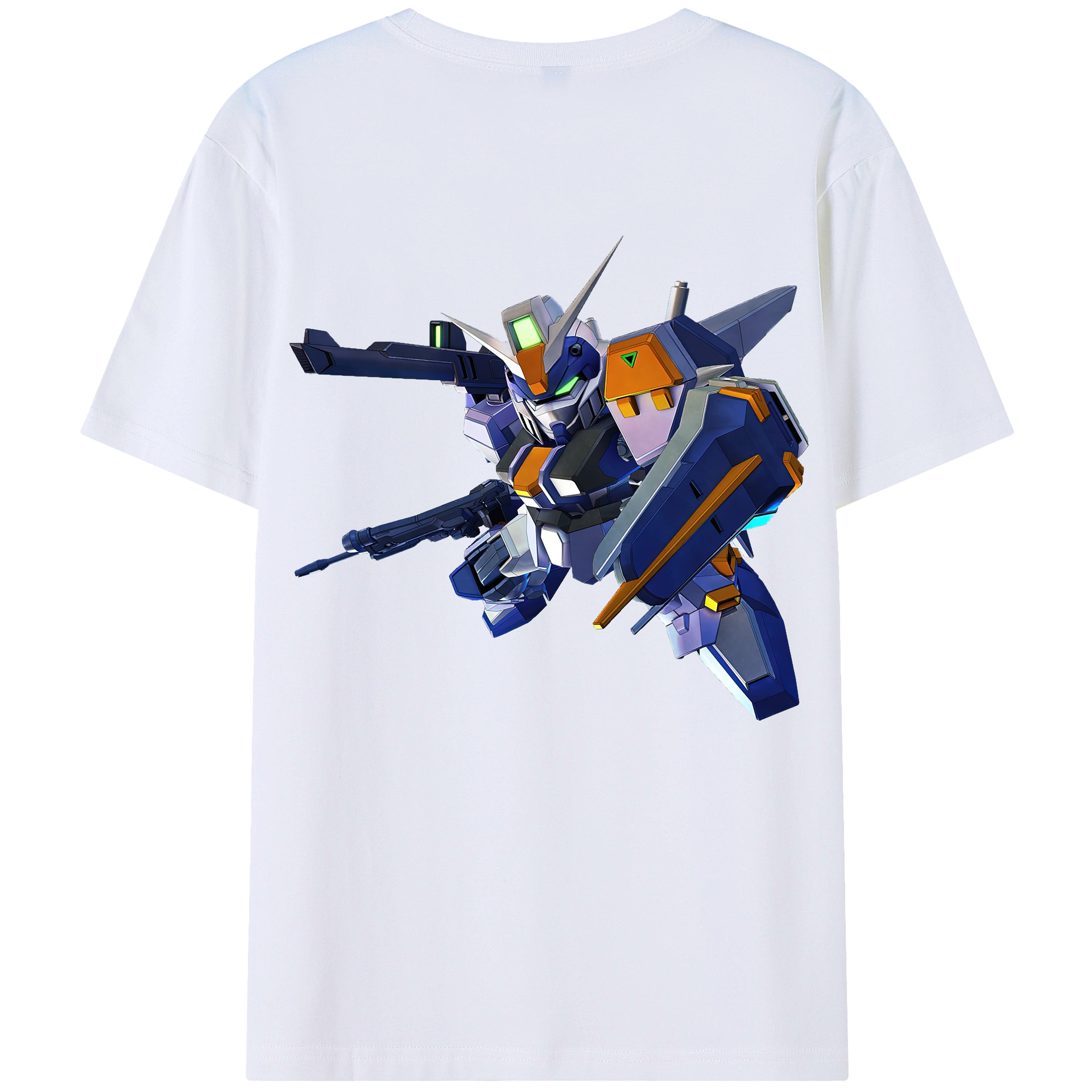 （画像用） 機動戦士ガンダム Mobile Suit Gundam 綿100％ メンズ半袖Tシャツ（バックプリント） 通気性
